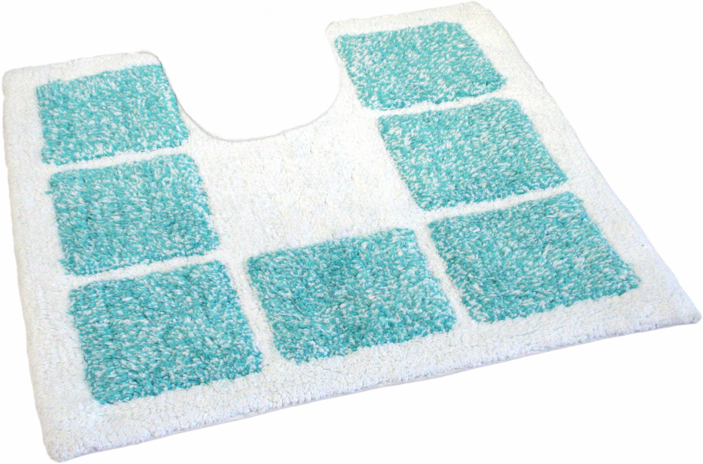 MESANA Tapis de bain »Karo Melange« Höhe 15 mm modernes Design, mit Bordüre, rechteckig & quadratisch erhältlich