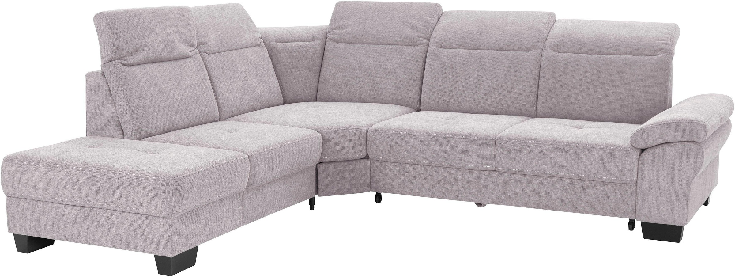 Places of Style Ecksofa »Cornwall L-Form«, incl. Sitztiefenverstellung, mit Bettfunktion und Kopfteilverstellung