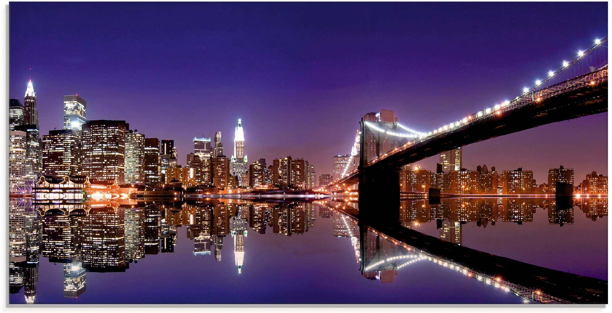 Image of Artland Glasbild "New York Skyline" Amerika 1 Stk. tlg. in verschiedenen Grössen
