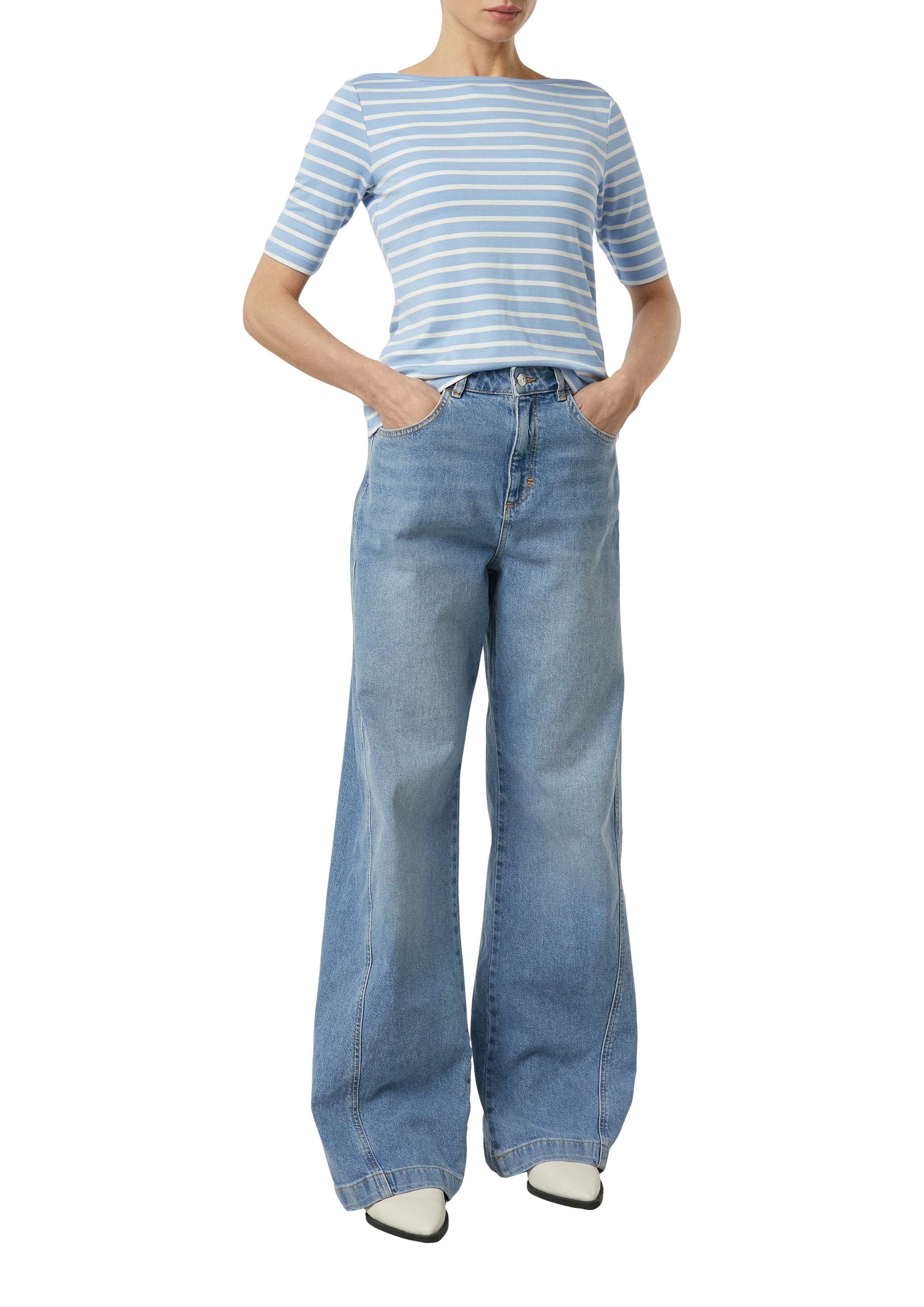 Comma T-shirt im Streifen-Look