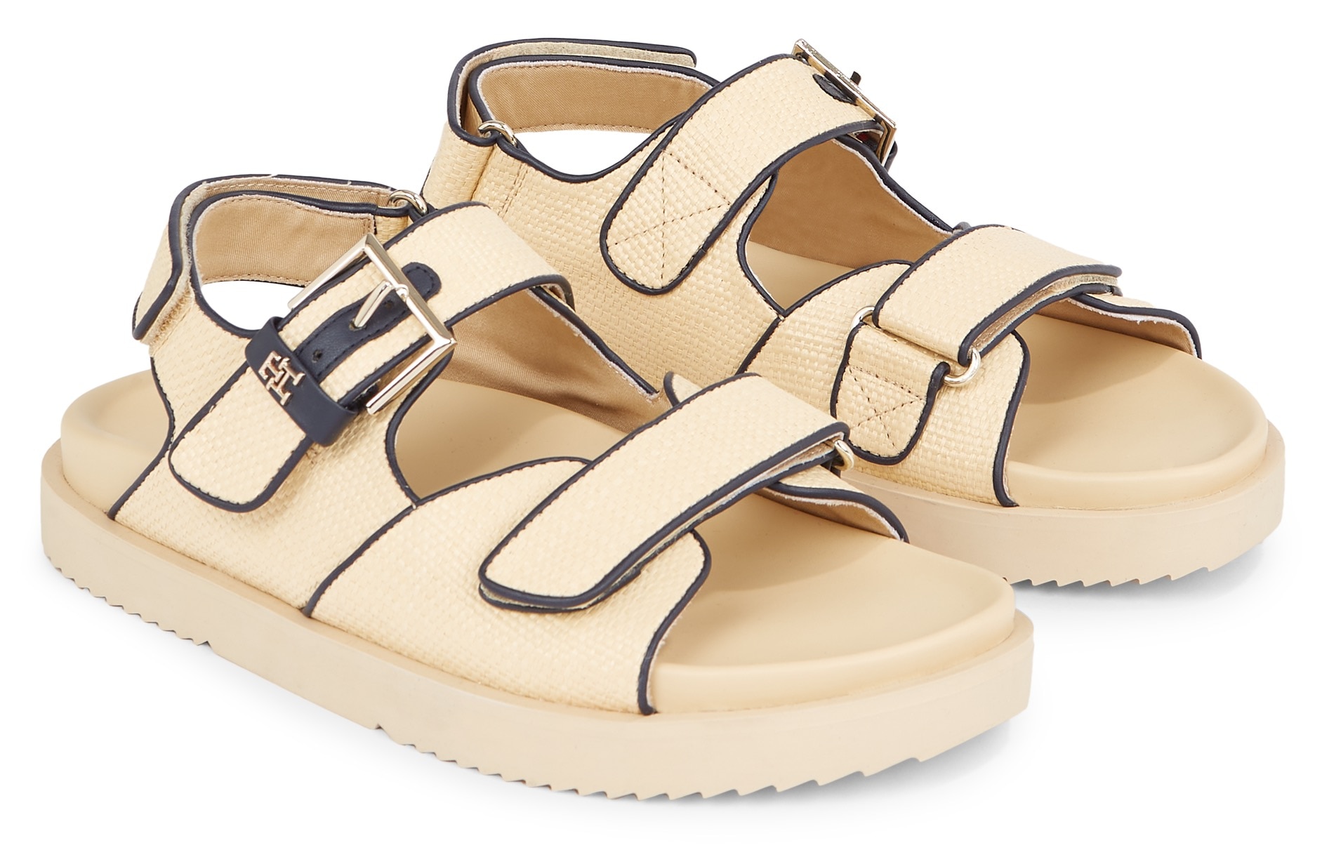 Riemchensandale »RAFIA SPORTY SANDAL«, Sommerschuh, Sandalette, Plateauabsatz mit...