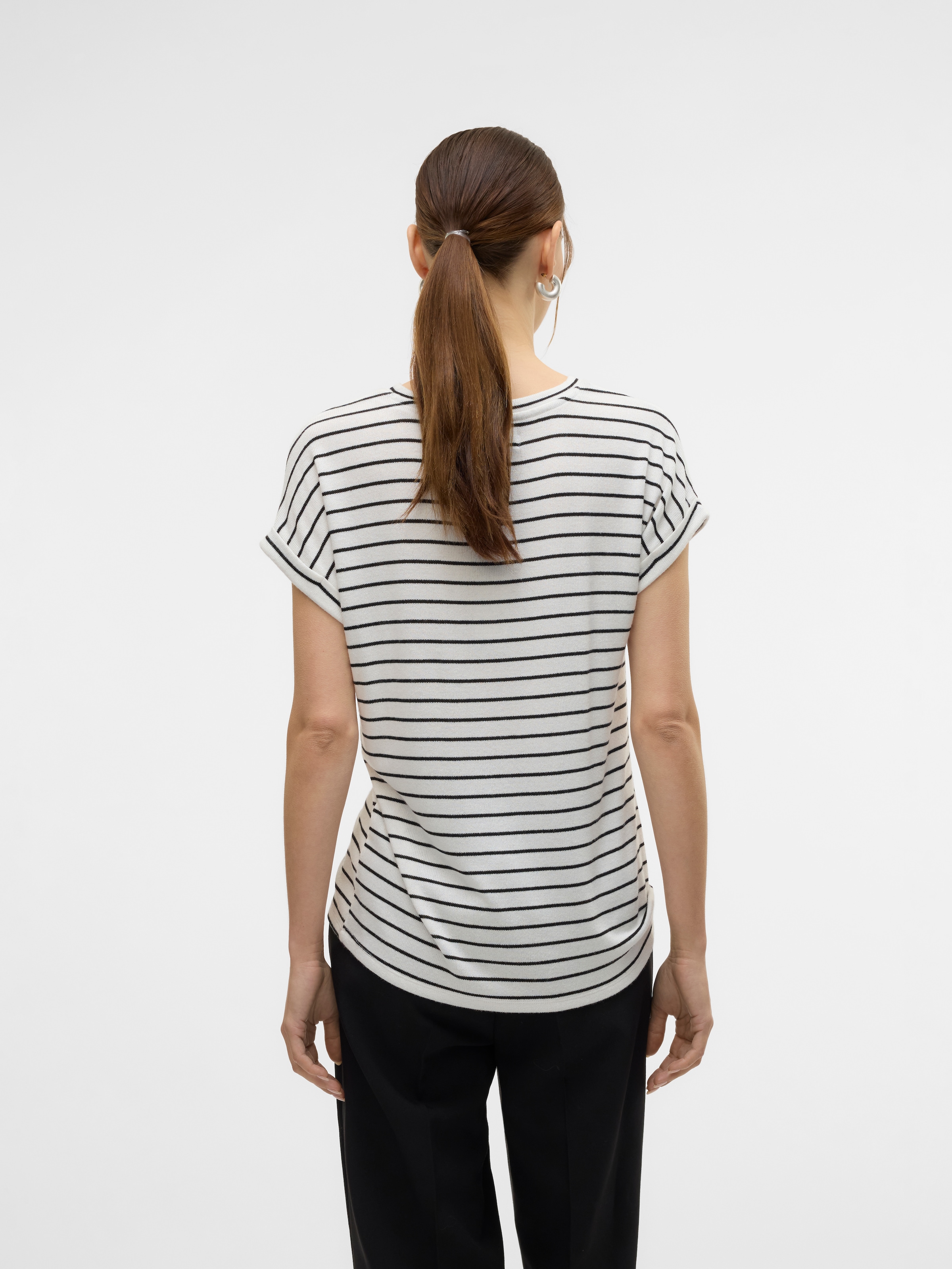 Vero Moda Kurzarmpullover »VMBRIANNA SS O-NECK PULLOVER BOO REP«, mit Umschlag
