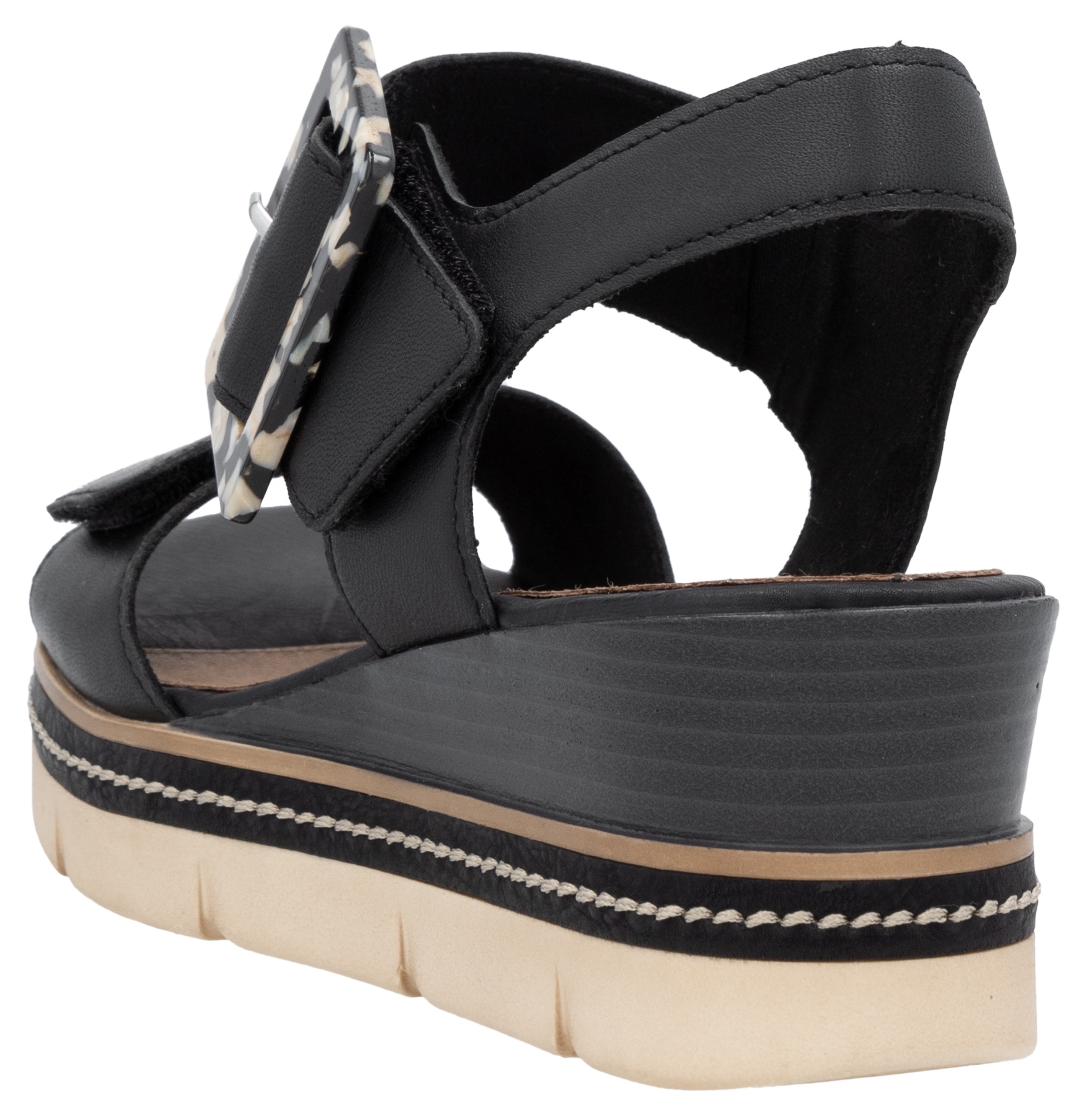 Remonte Sandales compensées »Elisabeth Hurley-Collection«  Keilabsatz, Riemensandale, Sommerschuh, auffällige Zierschnalle