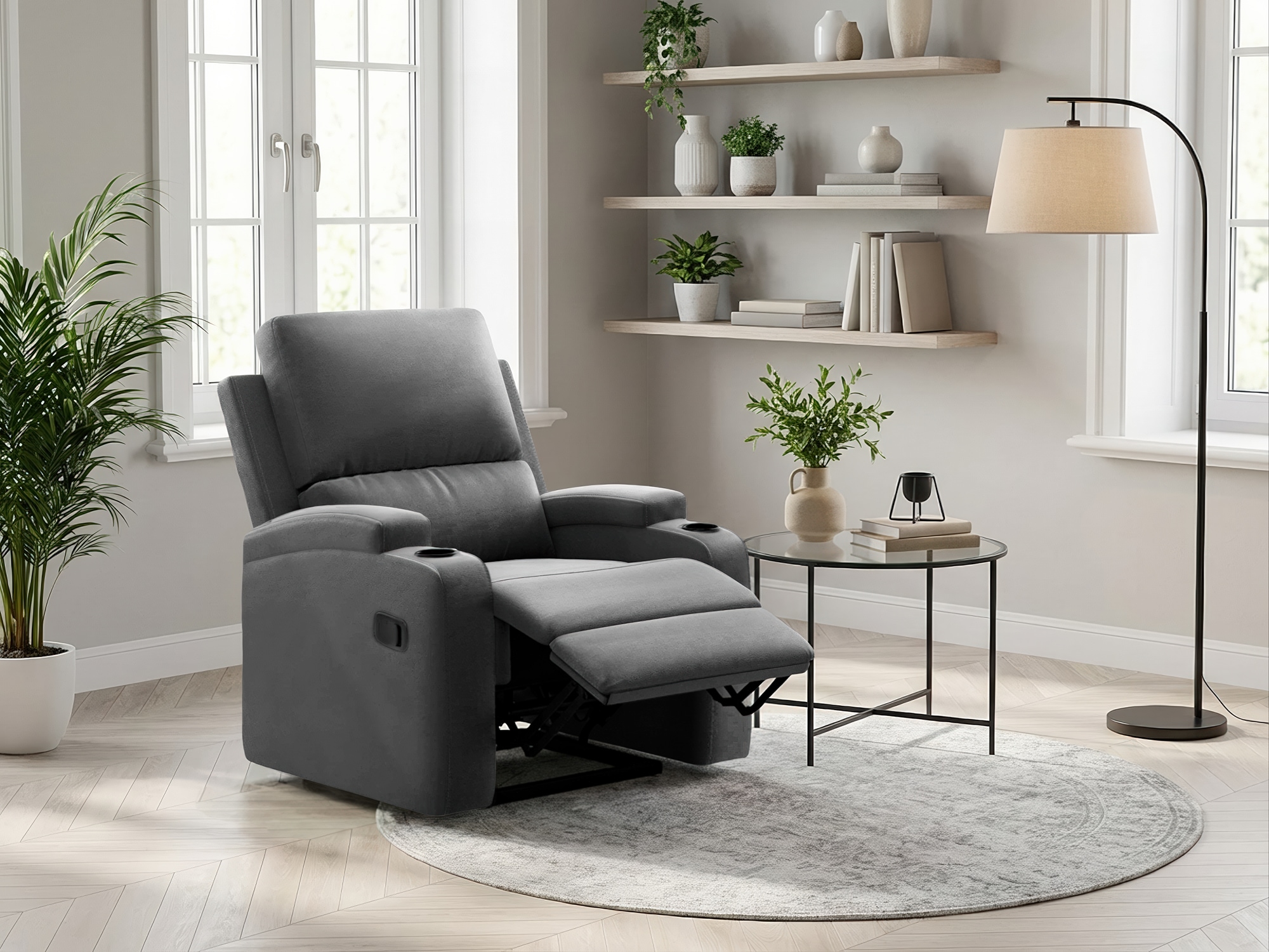 GOODproduct Fauteuil de relaxation »Napori« TV-Sessel, Kinosessel mit Relaxfunktion in 2 Sitzen, Getränkehalter