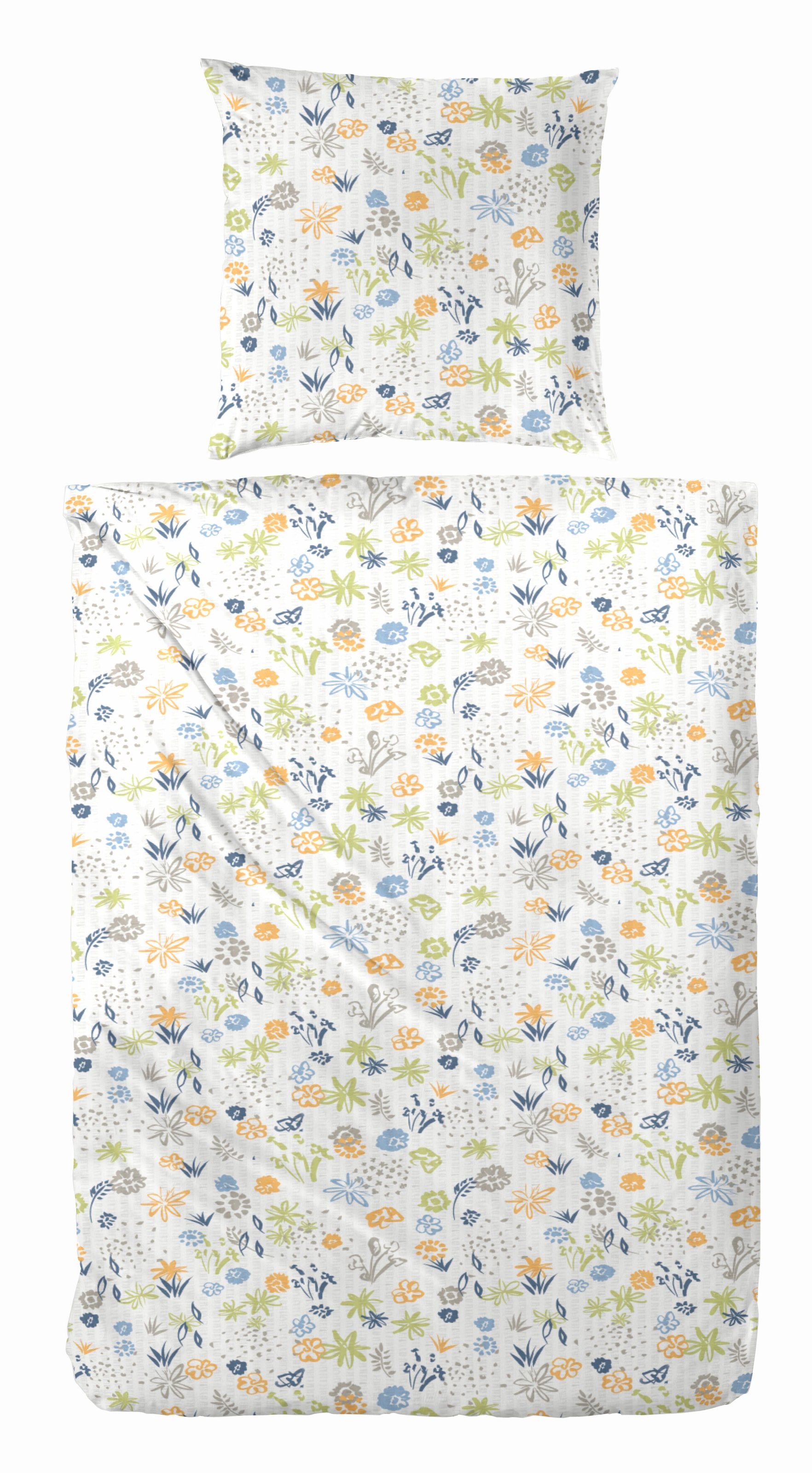 Image of Primera Bettwäsche "Primera Soft-Seersucker-Bettwäsche Blümchen" 2 Stk. mit bunten Blumen