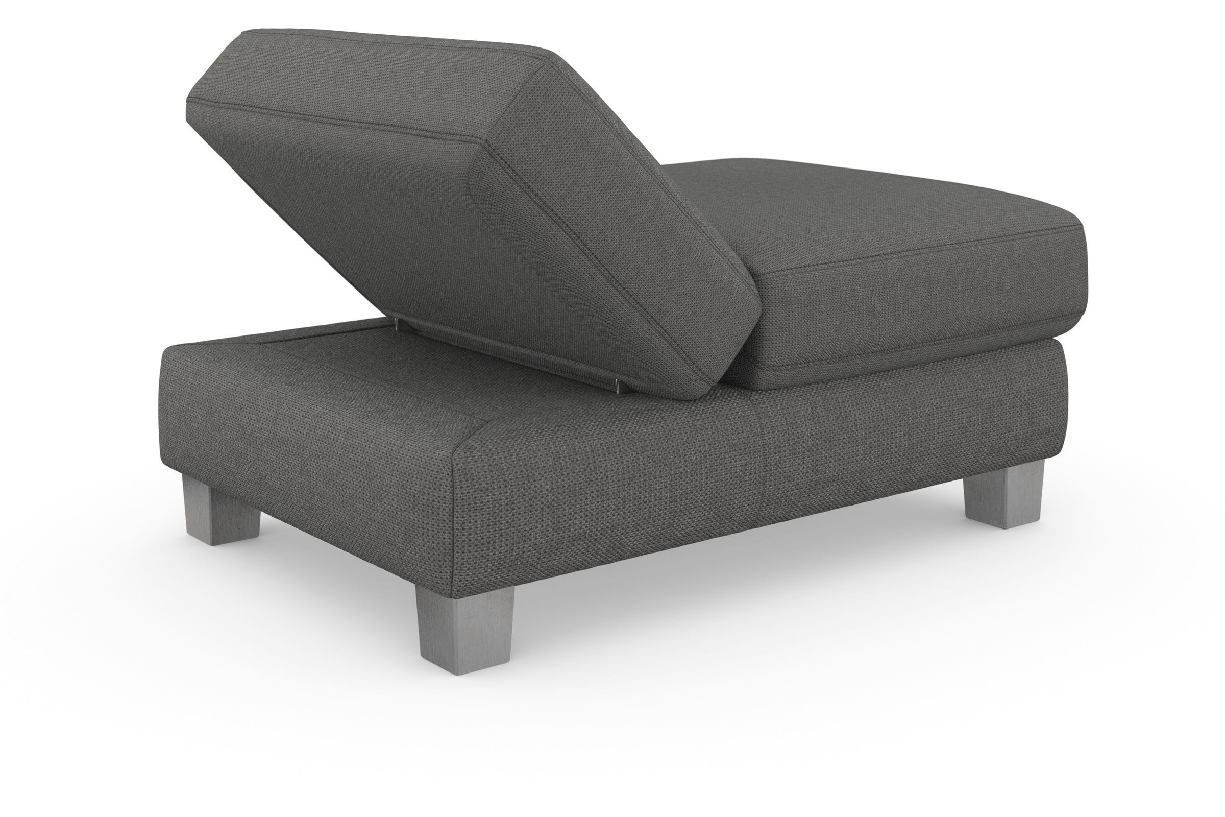 sit&more Polsterhocker »Dundee«, mit Klappfunktion, Federkern und hochwertigen Edelstahlfüssen
