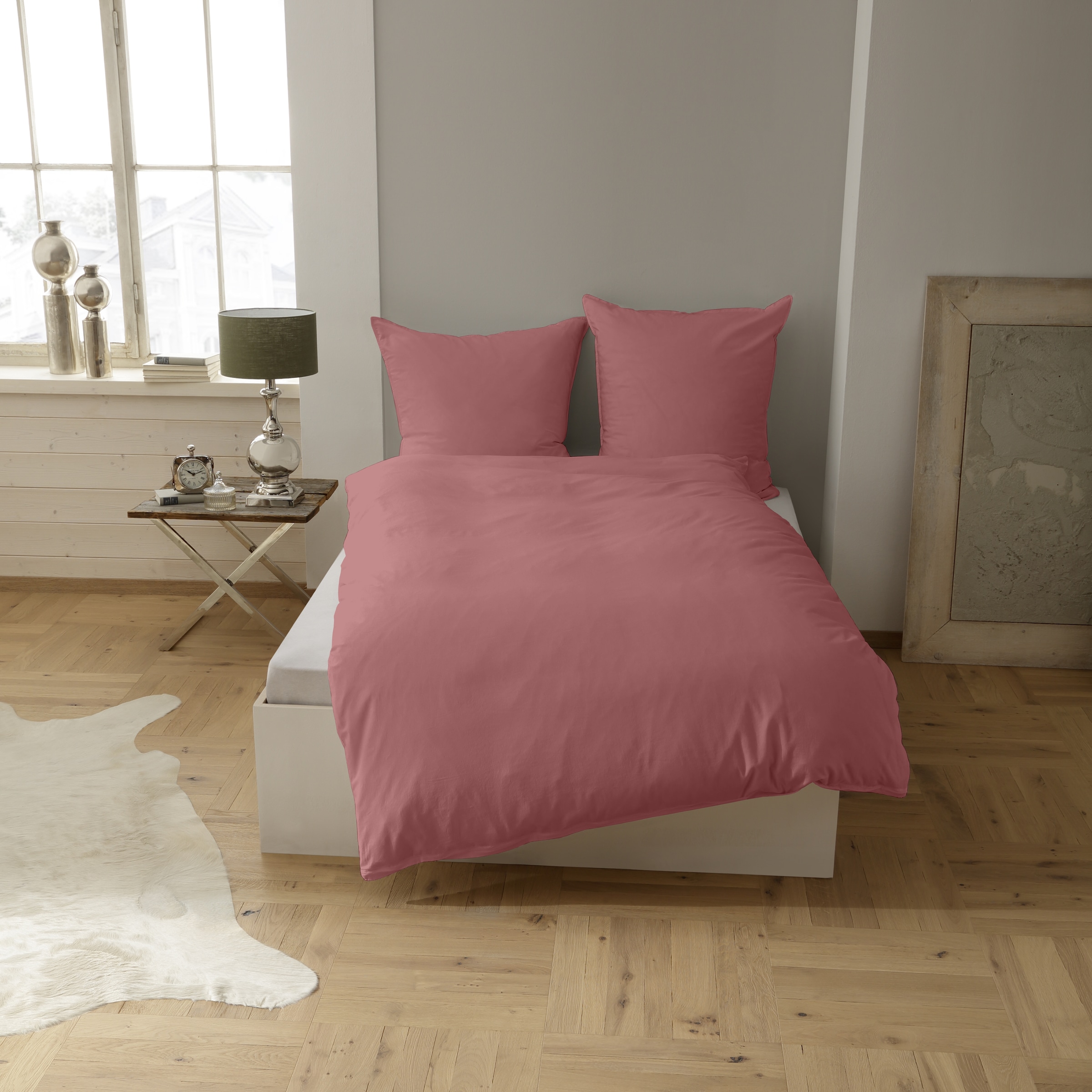 CASATEX Bettwäsche »Uni«, Uni Design, Reissverschluss, tolle Farben