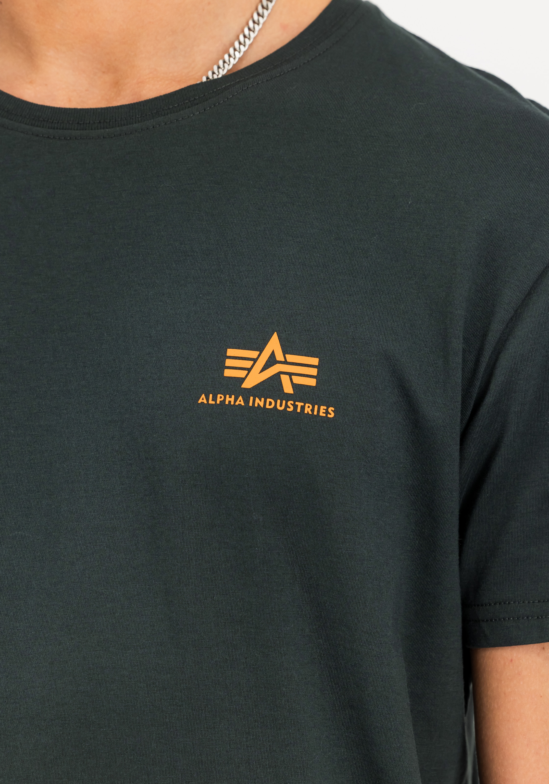 Alpha Industries Rundhalsshirt »BASIC T SMALL LOGO« Baumwolle, regular fit