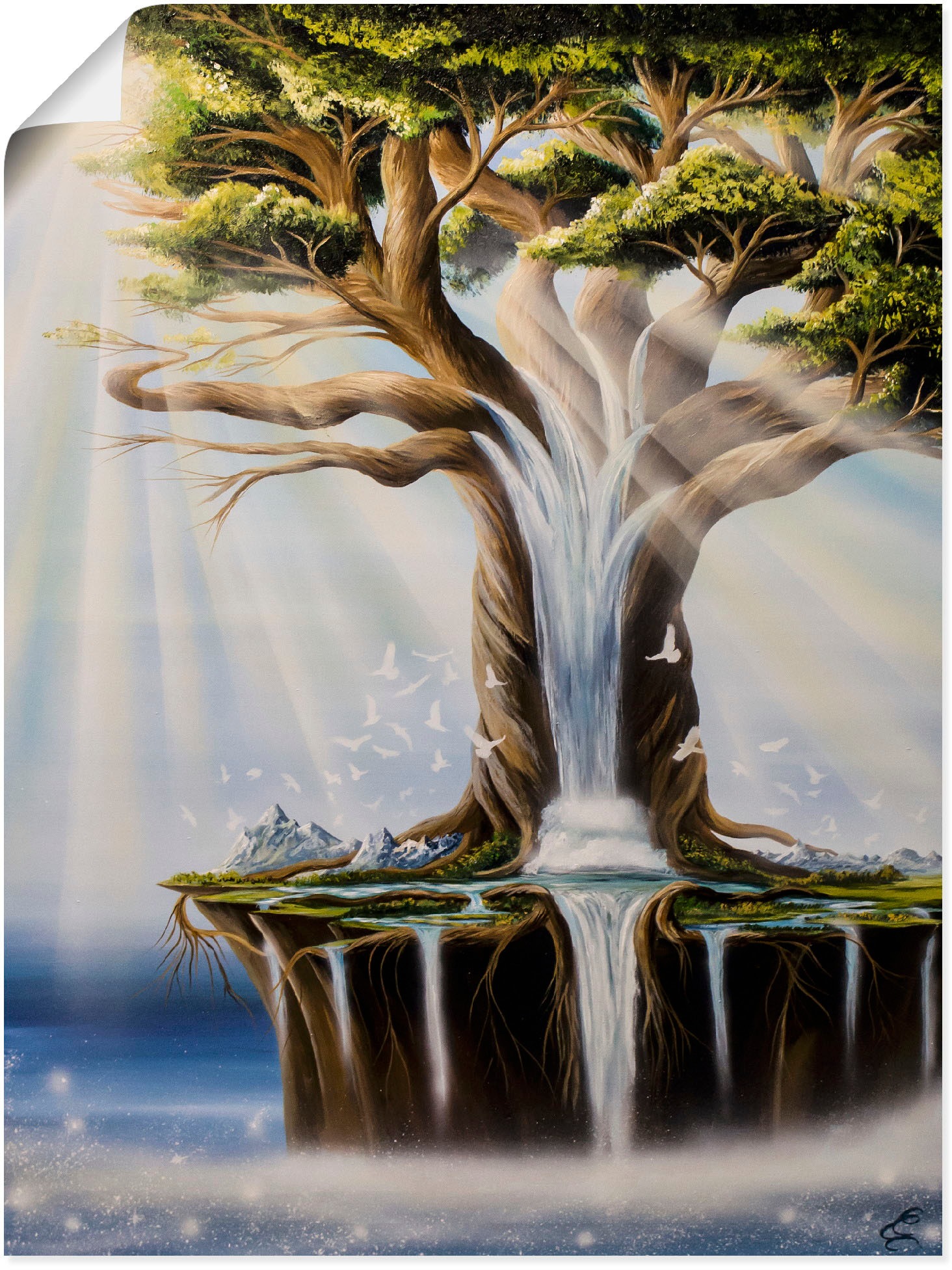 Image of Artland Wandbild »Traumbaumwelt«, Landschaften, (1 St.), in vielen Grössen & Produktarten - Alubild / Outdoorbild für den Aussenbereich, Leinwandbild, Poster, Wandaufkleber / Wandtattoo auch für Badezimmer geeignet bei Ackermann Versand Schweiz