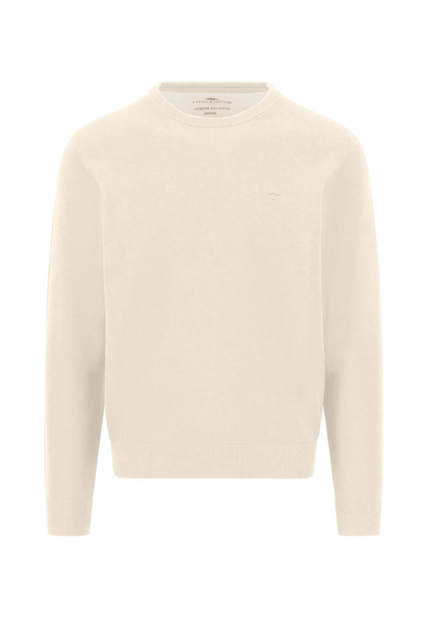 FYNCH-HATTON Pull en tricot avec broderie du logo