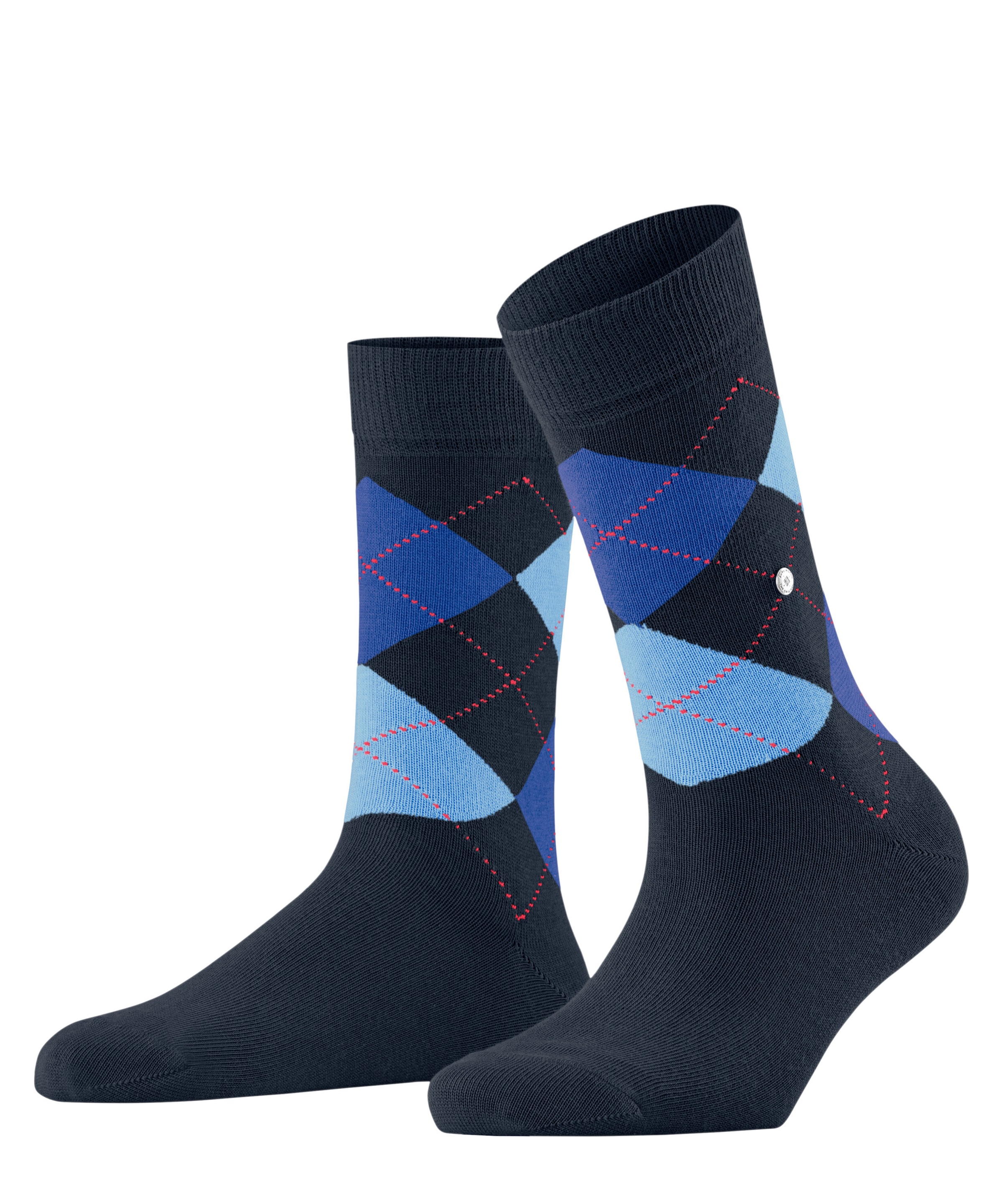 Image of Burlington Socken "Queen" Einheitsgrösse 36-41, Argyle-Muster, gekämmte Baumwolle