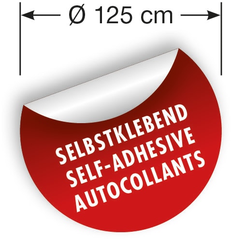 Komar Wandtattoo »selbstklebendes Vlies - Captian America Pow - Grösse 125 x 125 cm«, (1 St.), rund und selbstklebend