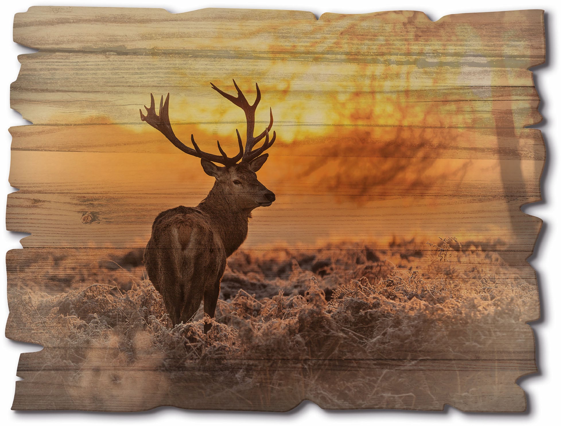 Image of Artland Holzbild "Rotwild" Hirschbilder 1 Stk. tlg.