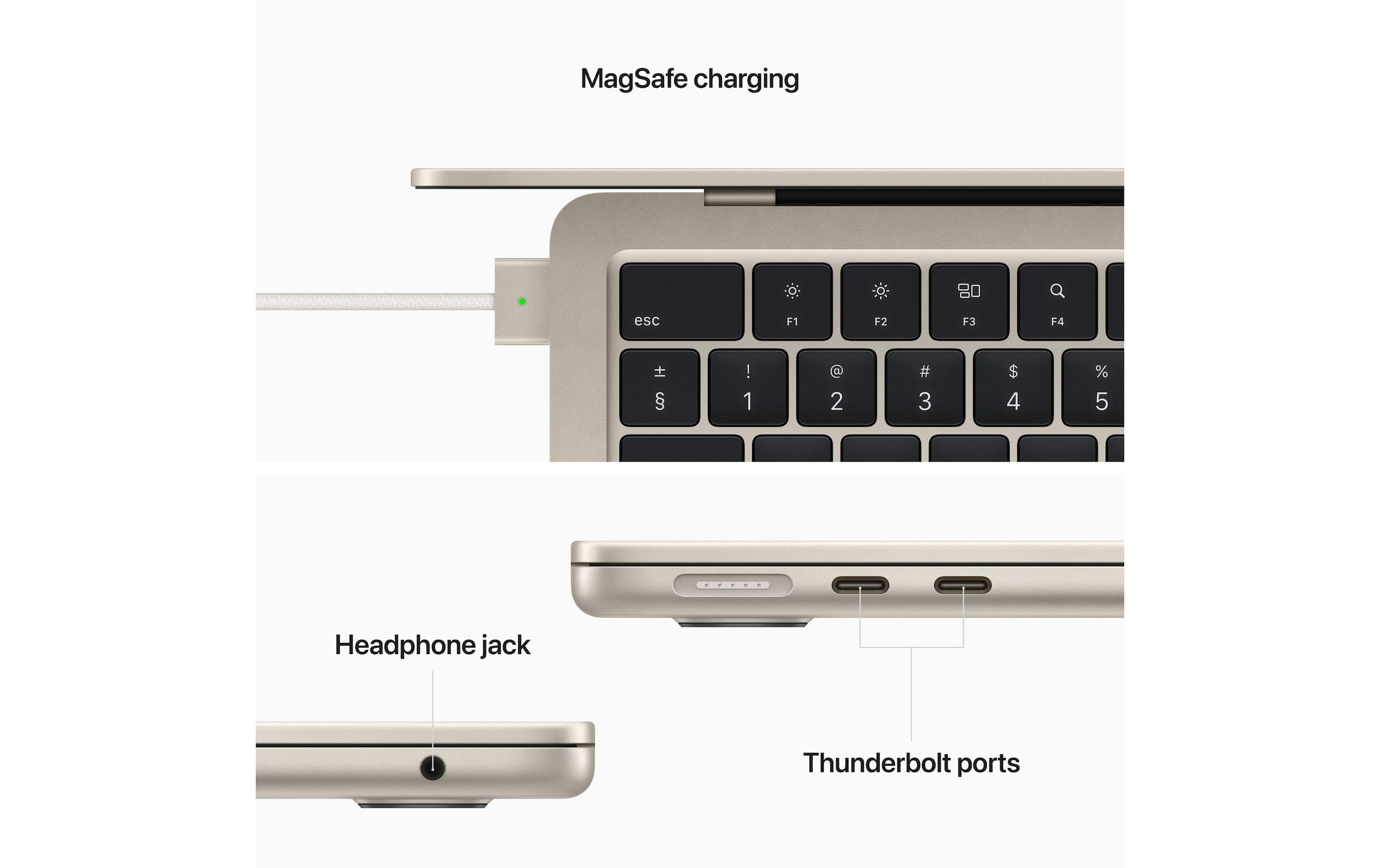 Apple MacBook Air 13 Zoll (2022), M2 Chip, 8C CPU, 8C GPU, 30W Power Adapter