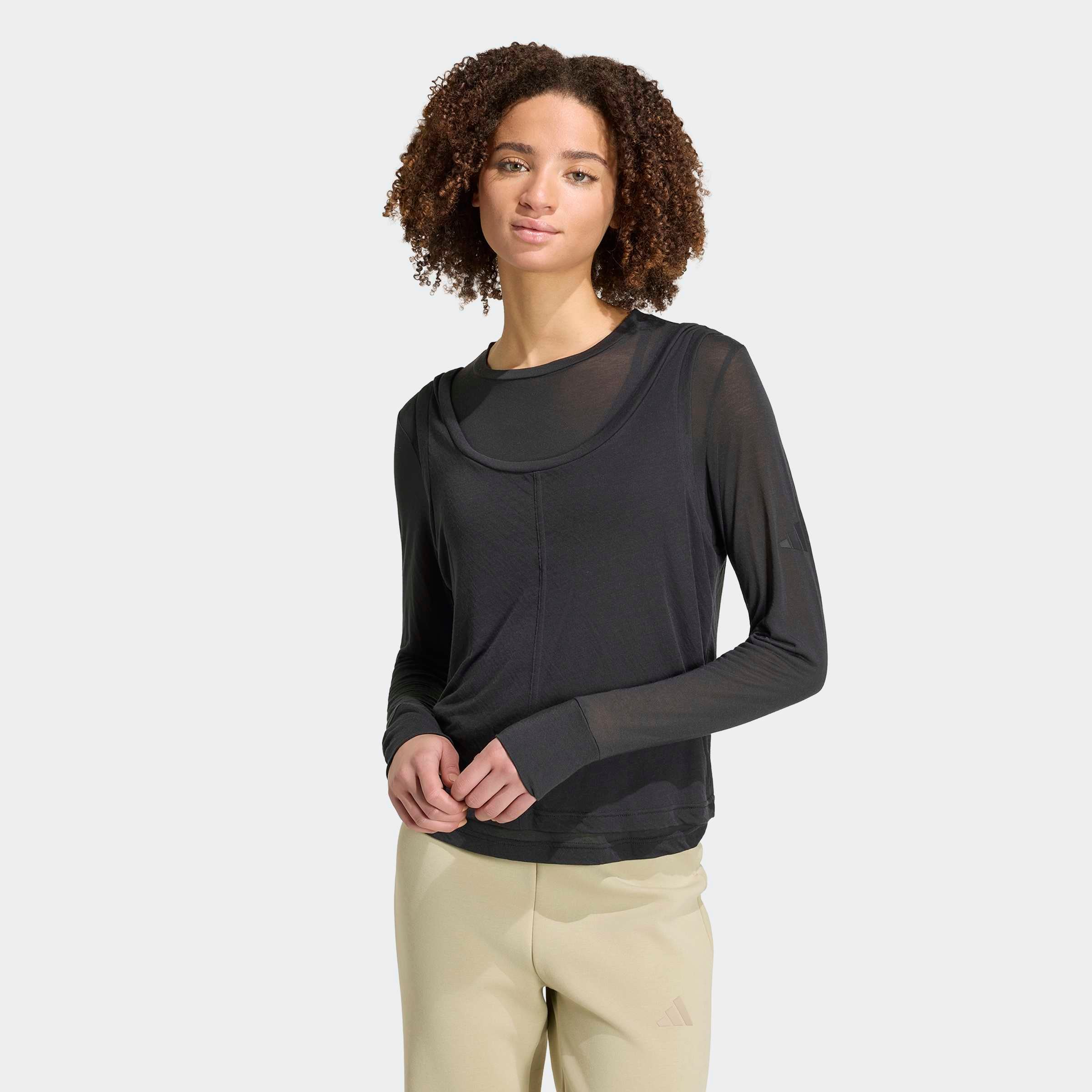 Image of adidas Sportswear Langarmshirt "SOFT LUX LONGSLEEVE, TRANSPARENT"