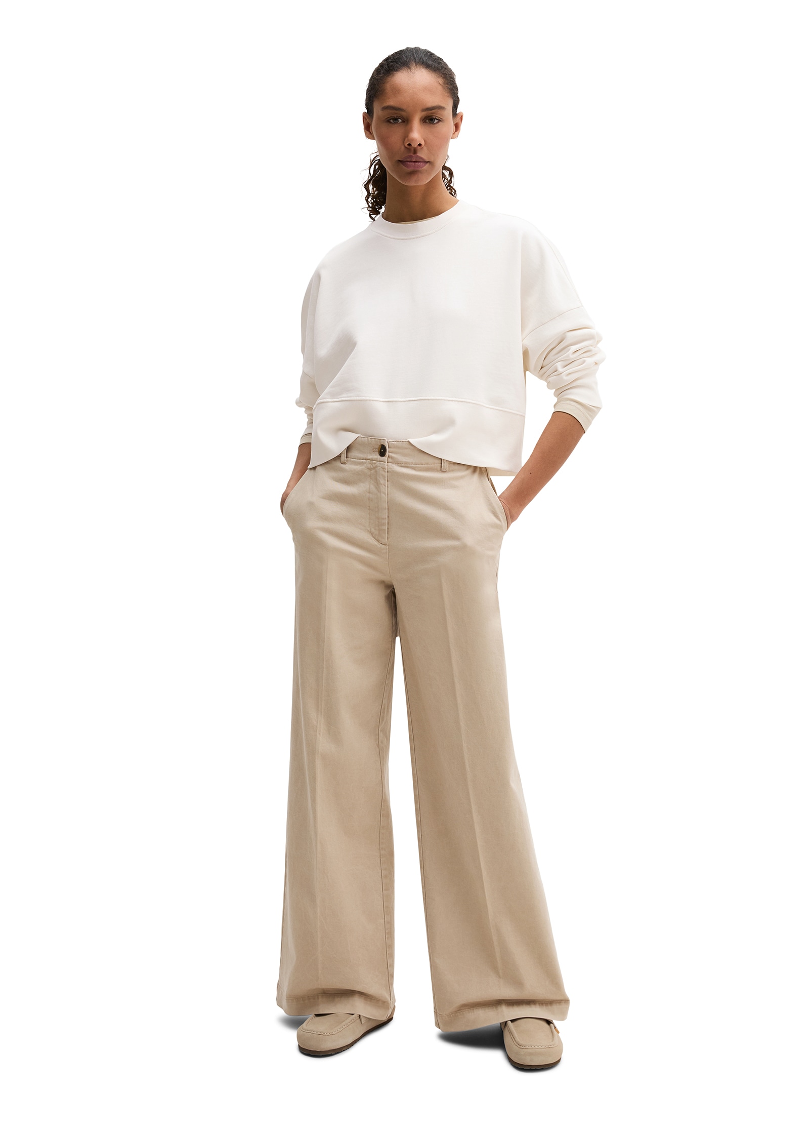 Marc O'Polo Bügelfaltenhose »MARGO Wide«  Model Margo wide aus Organic Cotton-Twill