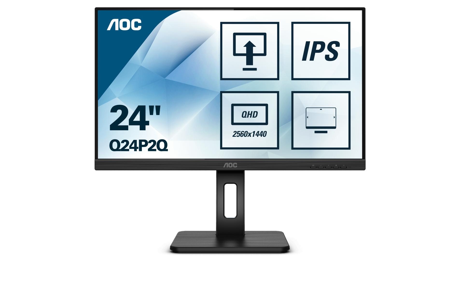 AOC Ergo Monitor »Q24P2Q« 60,214 cm/23,8 ″  2560 x 1440 px WQHD 4 Reaktionszeit 75 Hz