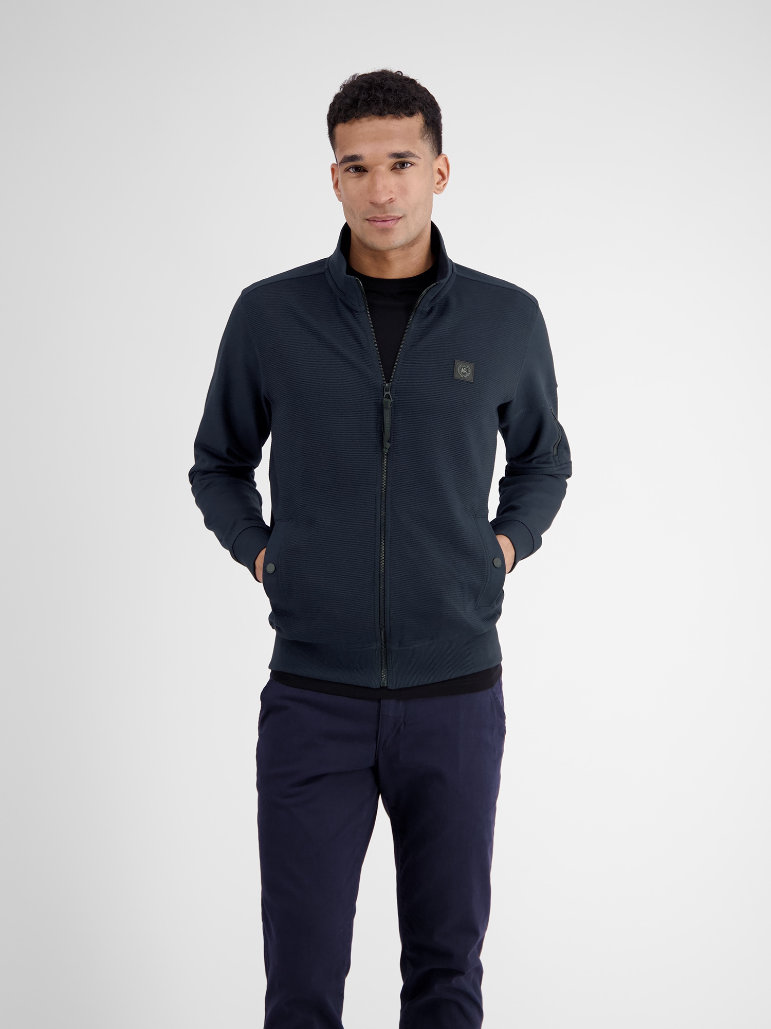LERROS Sweatjacke »Herren Sweatjacke in Struktur-Baumwollqualität«