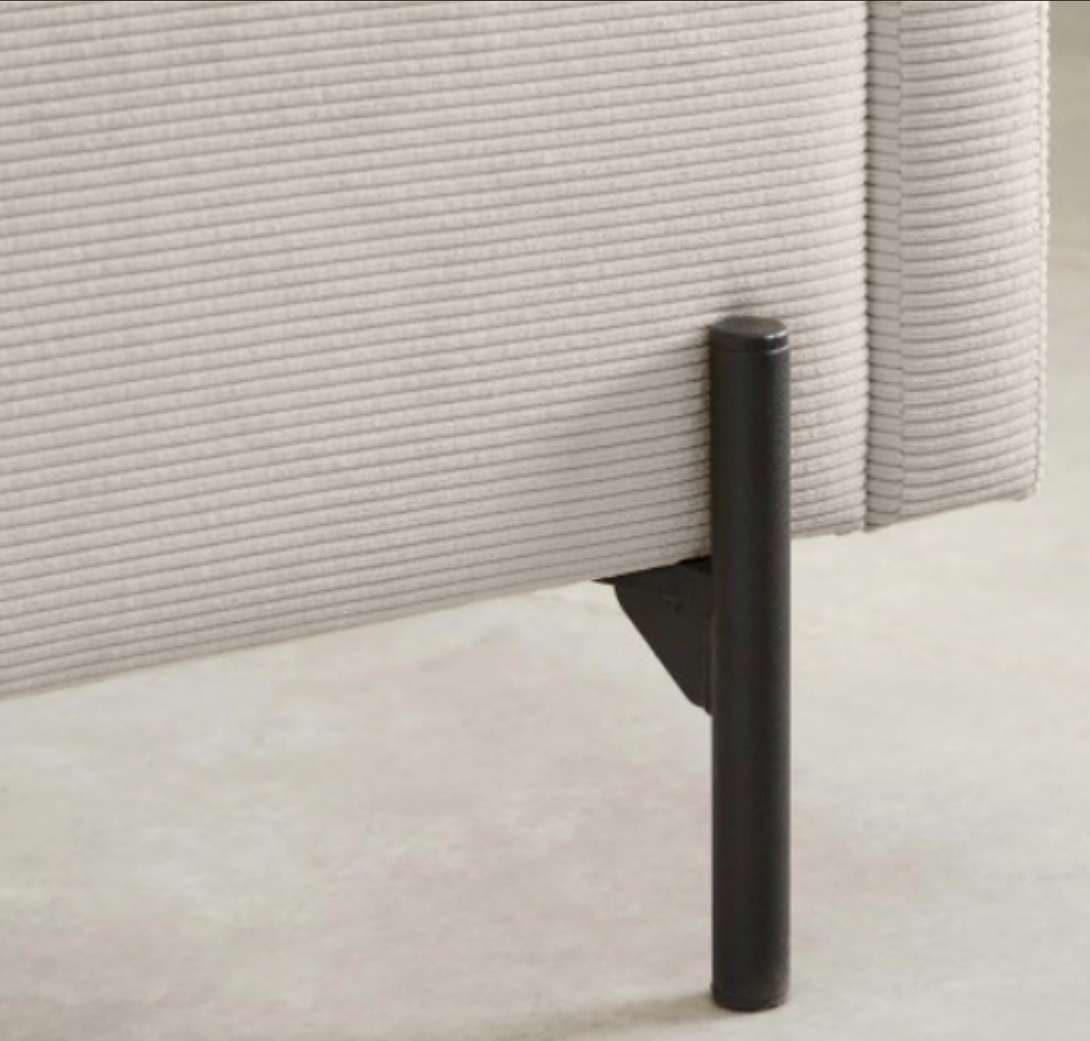Home affaire Lit rembourré »LAVOISIER Bettgestell mit Lattenrost, Breite 140/160/180/200 cm, Cord« Cadre de lit avec tête de lit, sans matelas ni surmatelas