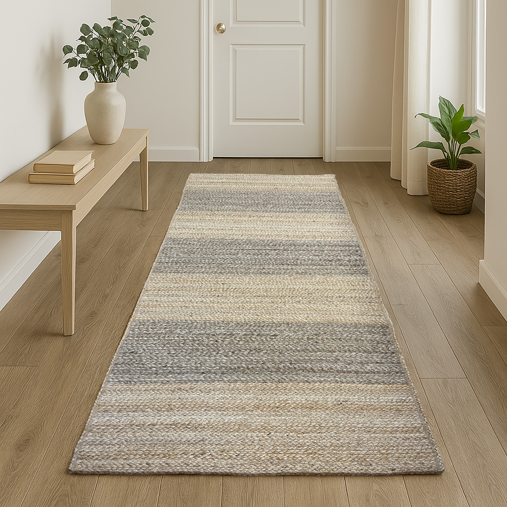 Image of Myflair Möbel & Accessoires Teppich "Natural Bengal" rechteckig 10 mm Höhe Juteteppich, Wendeteppich, handgeflochten, gestreift, auch als Läufer