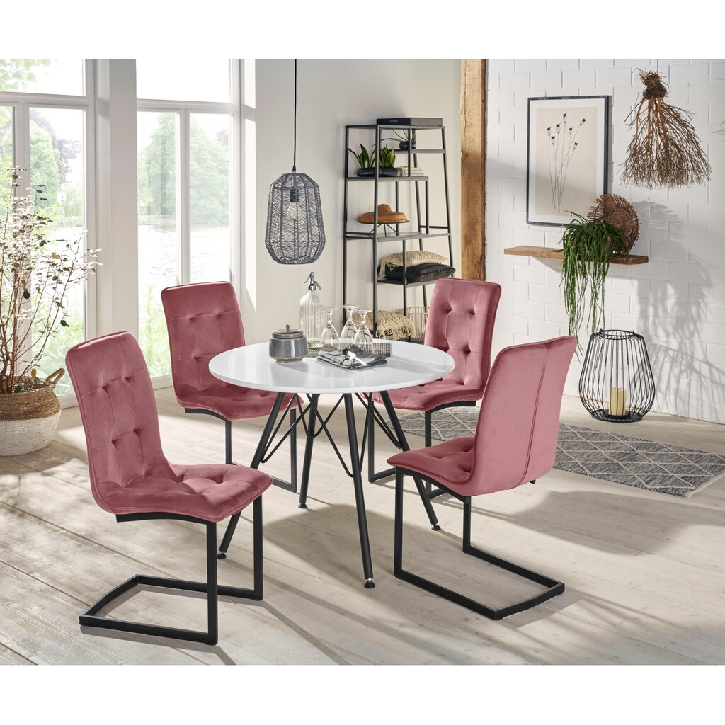 INOSIGN Freischwinger »Ofelia«, (Set), 2 St., Samtvelours