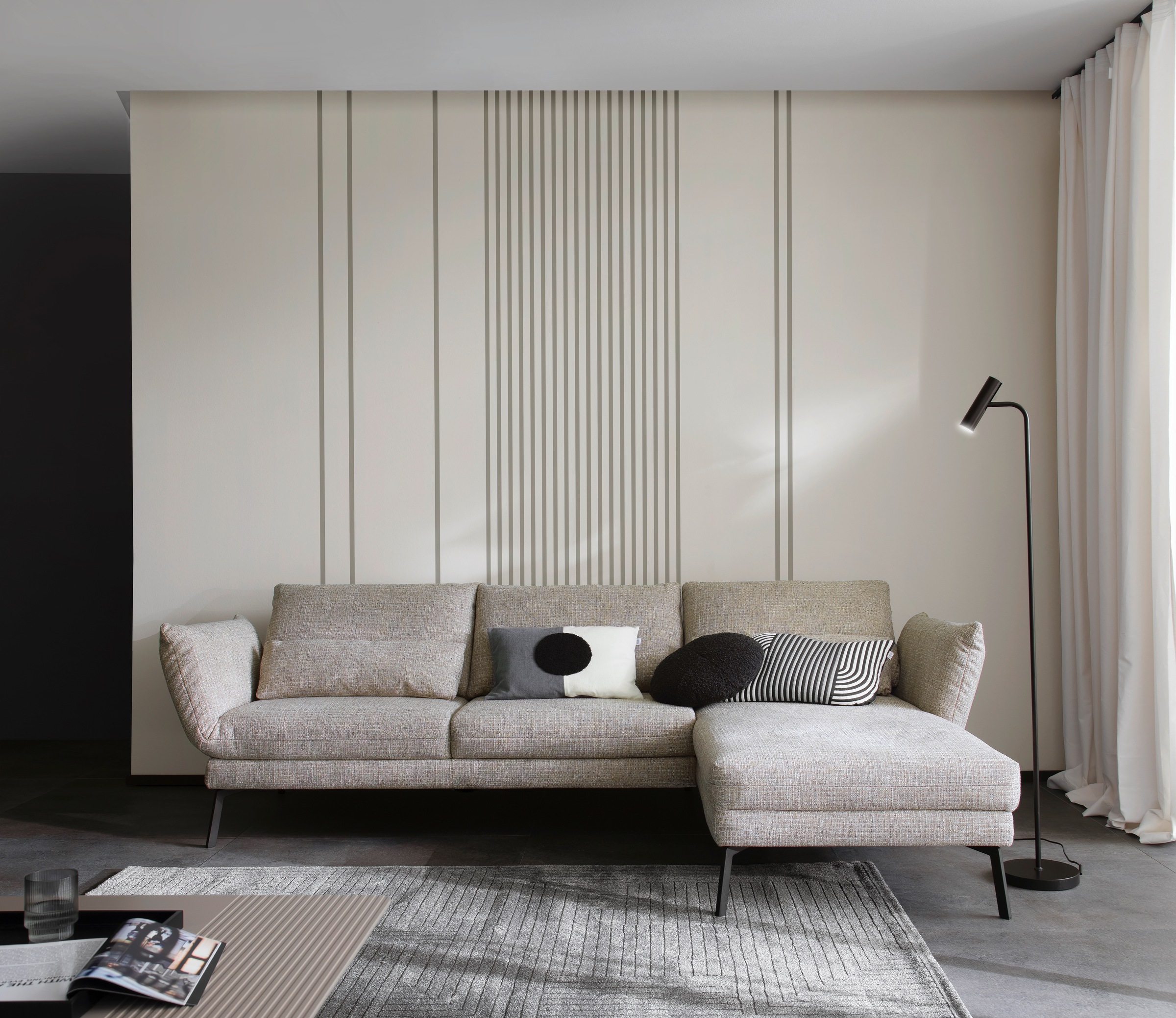 SCHÖNER WOHNEN-Kollektion Teppich »Pure 6317-242«, rechteckig, 22 mm Höhe, Kurzflor, Hoch Tief Struktur, Wohnzimmer, Schöner Wohnen Kollektion