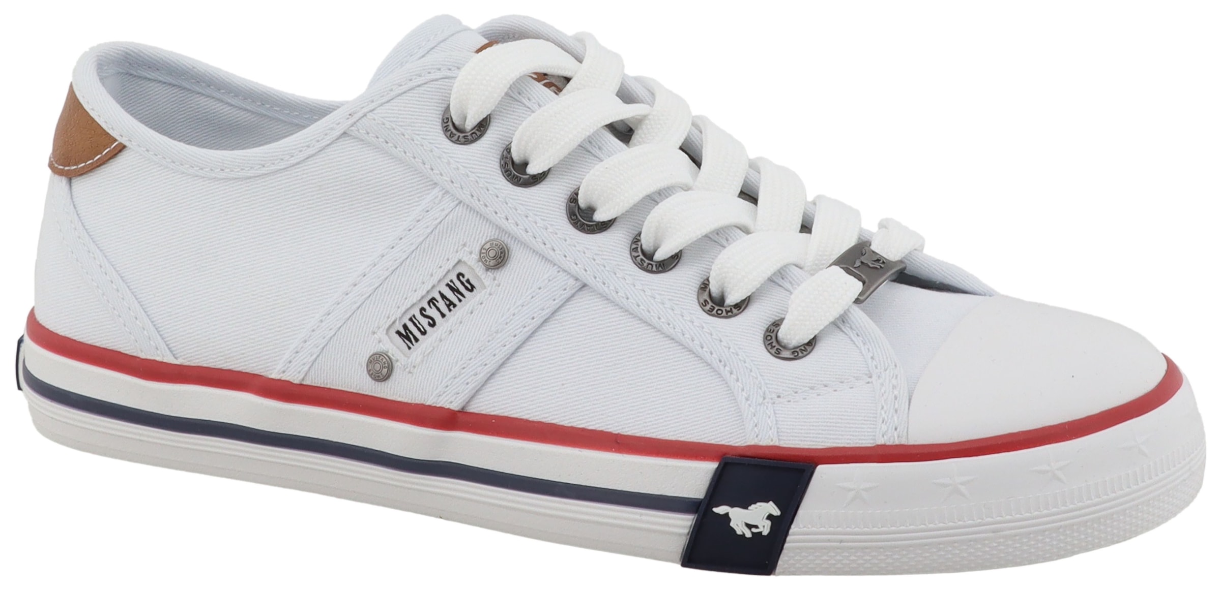 Image of Mustang Shoes Sneaker "Winona" Freizeitschuh, Halbschuh, Schnürschuh mit seitlichem Logoschriftzug