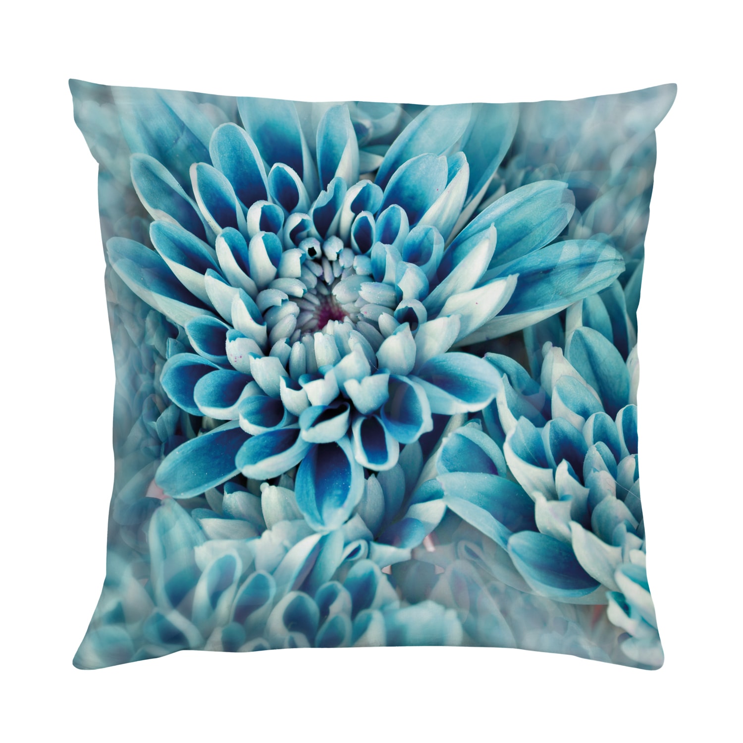 Image of queence Dekokissen "Grosse Blüte" Beidseitig bedruckte Kissenhülle, Kissen 40x40cm, inkl. Reissverschluss
