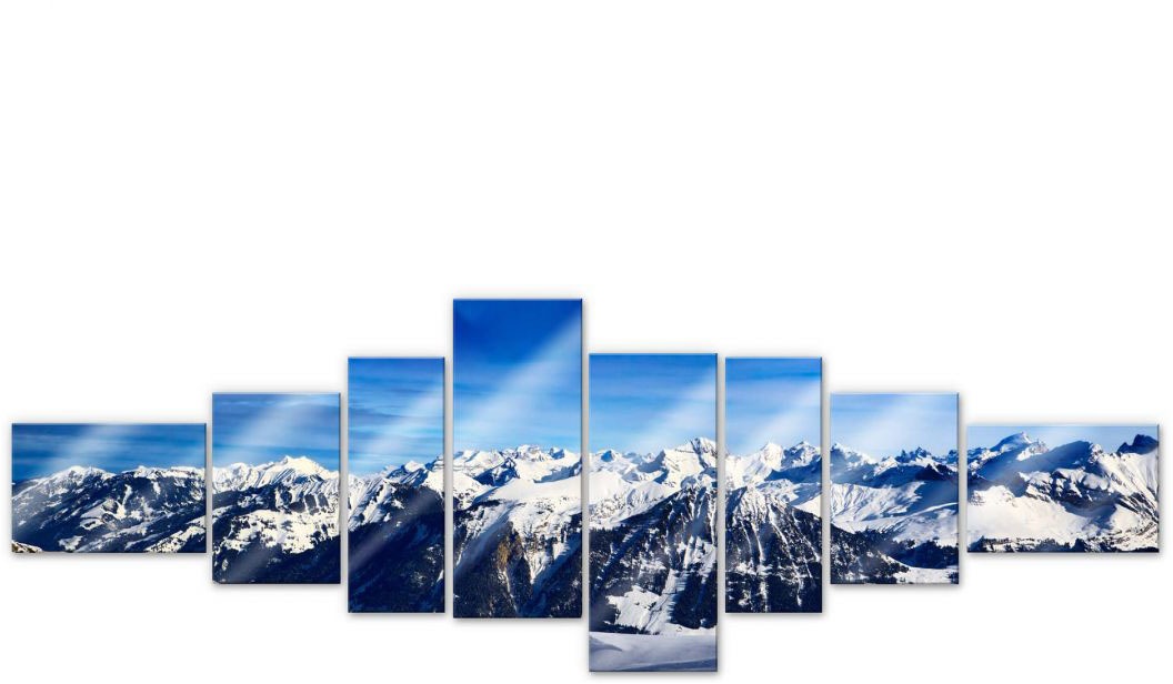 Image of Wall-Art Mehrteilige Bilder »XXL Alpen Panorama (8-teilig)«, (Set, 8 St.) bei Ackermann Versand Schweiz