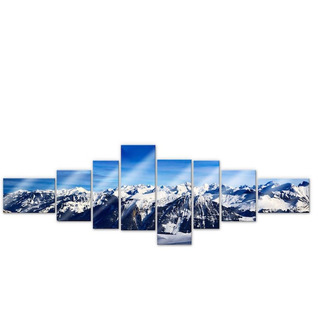 Wall-Art Mehrteilige Bilder »XXL Alpen Panorama (8-teilig)«, (Set, 8 St.)  jetzt kaufen