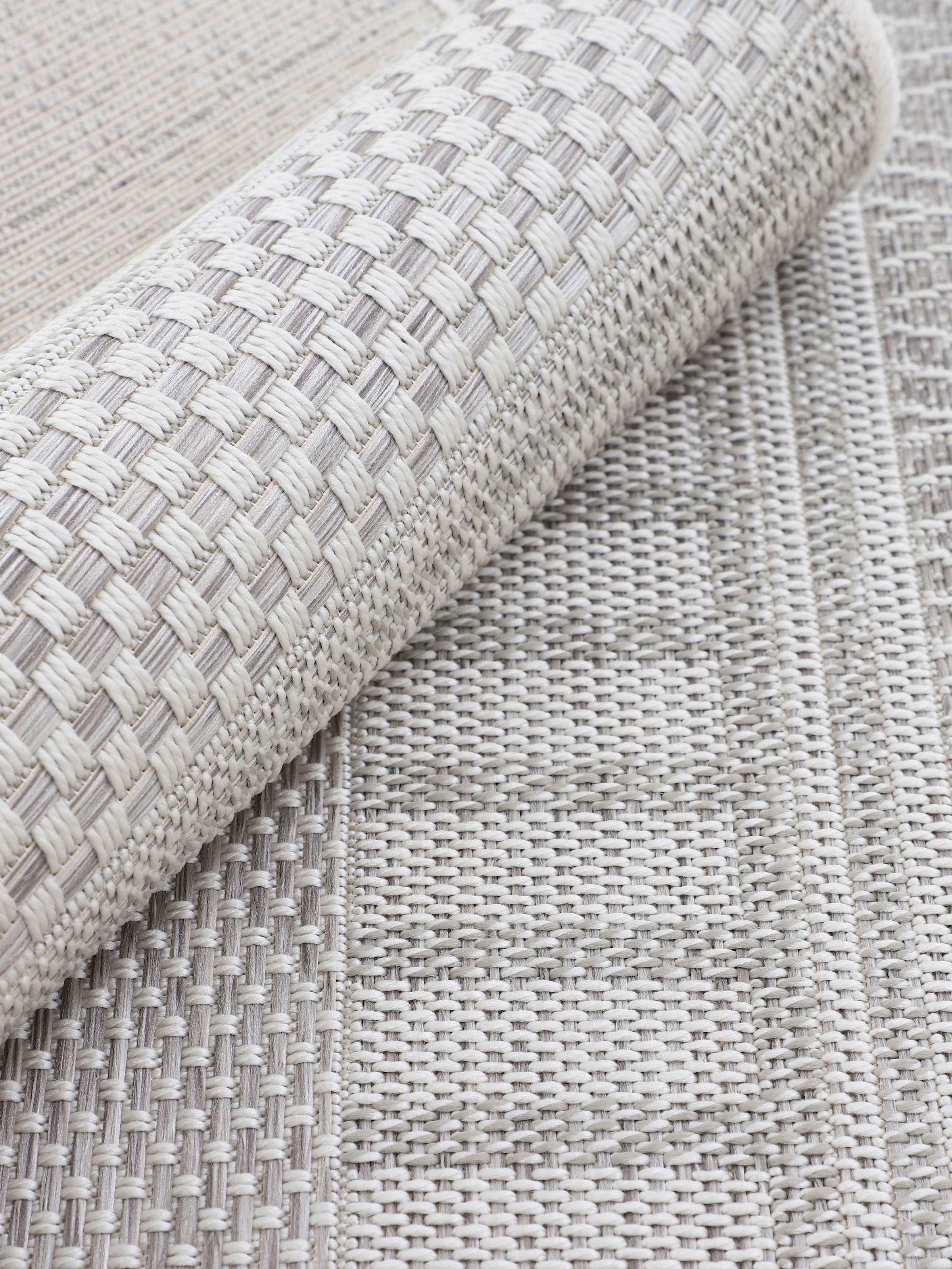 carpetfine Teppich »Boho 100«, rechteckig, 4 mm Höhe, robustes Flachgewebe, Sisal Optik, UV-beständig, Aussenbereich