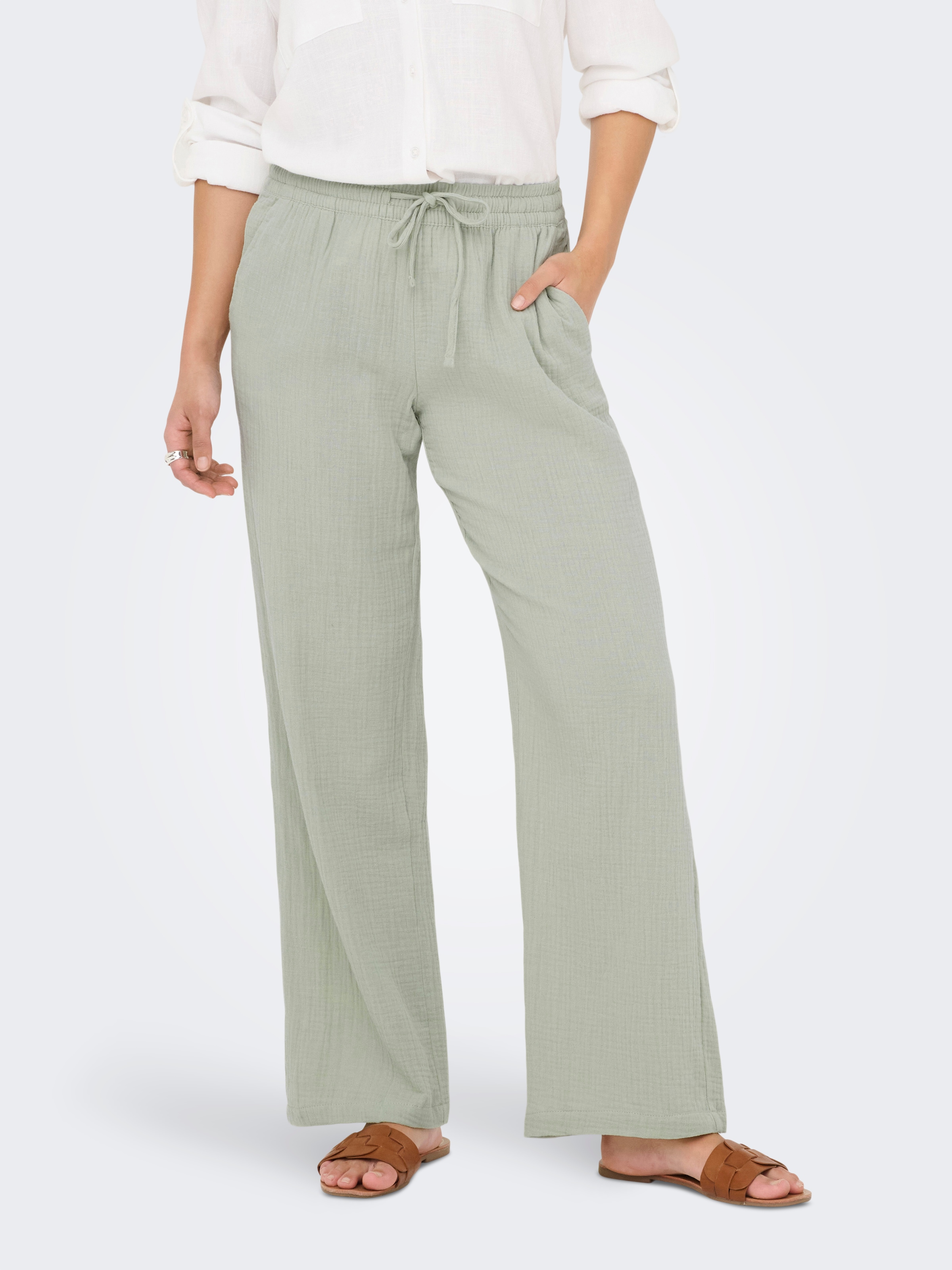 JDY Schlupfhose »JDYTHEIS LIFE WIDE PANT WVN NOOS«, aus Musselin