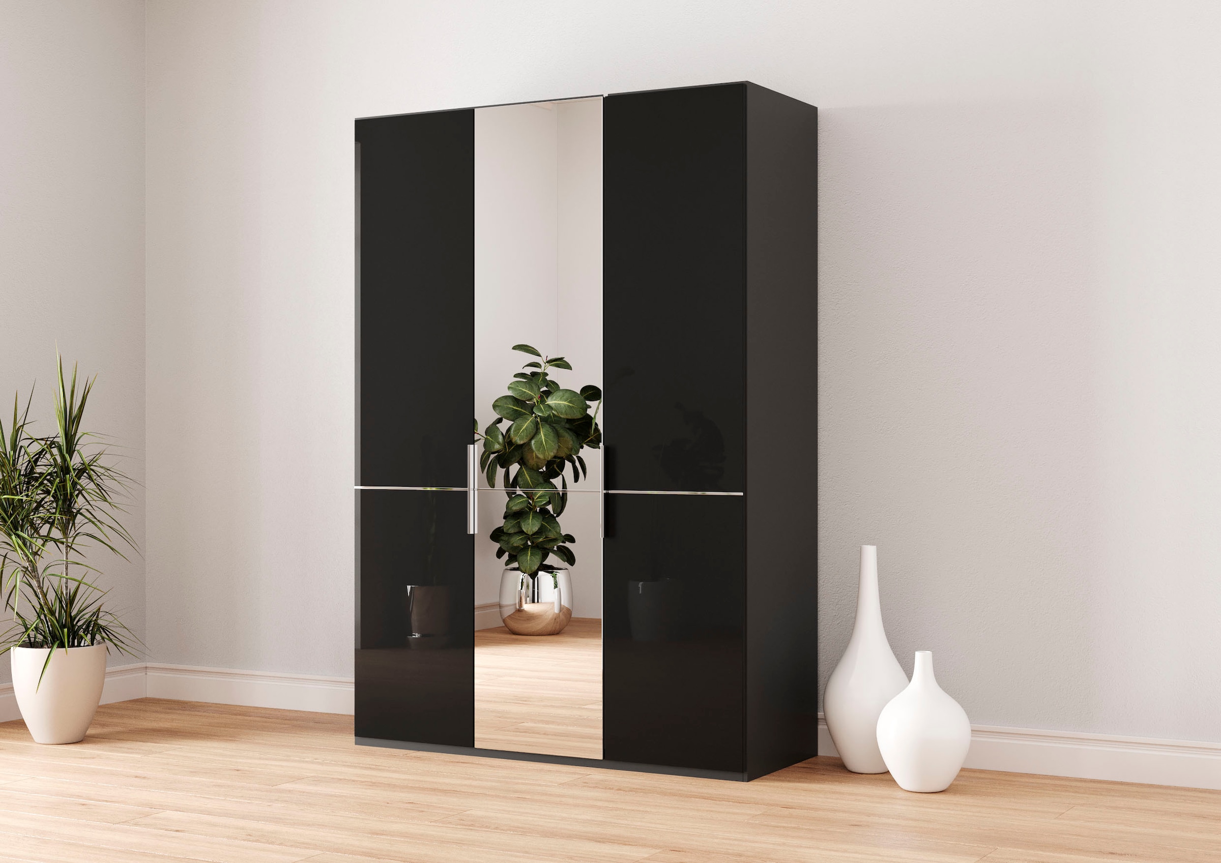 Musterring Kleiderschrank »Imola W« inkl. Einlegeböden und Kleiderstangen, mit Glas- und Spiegeltüren