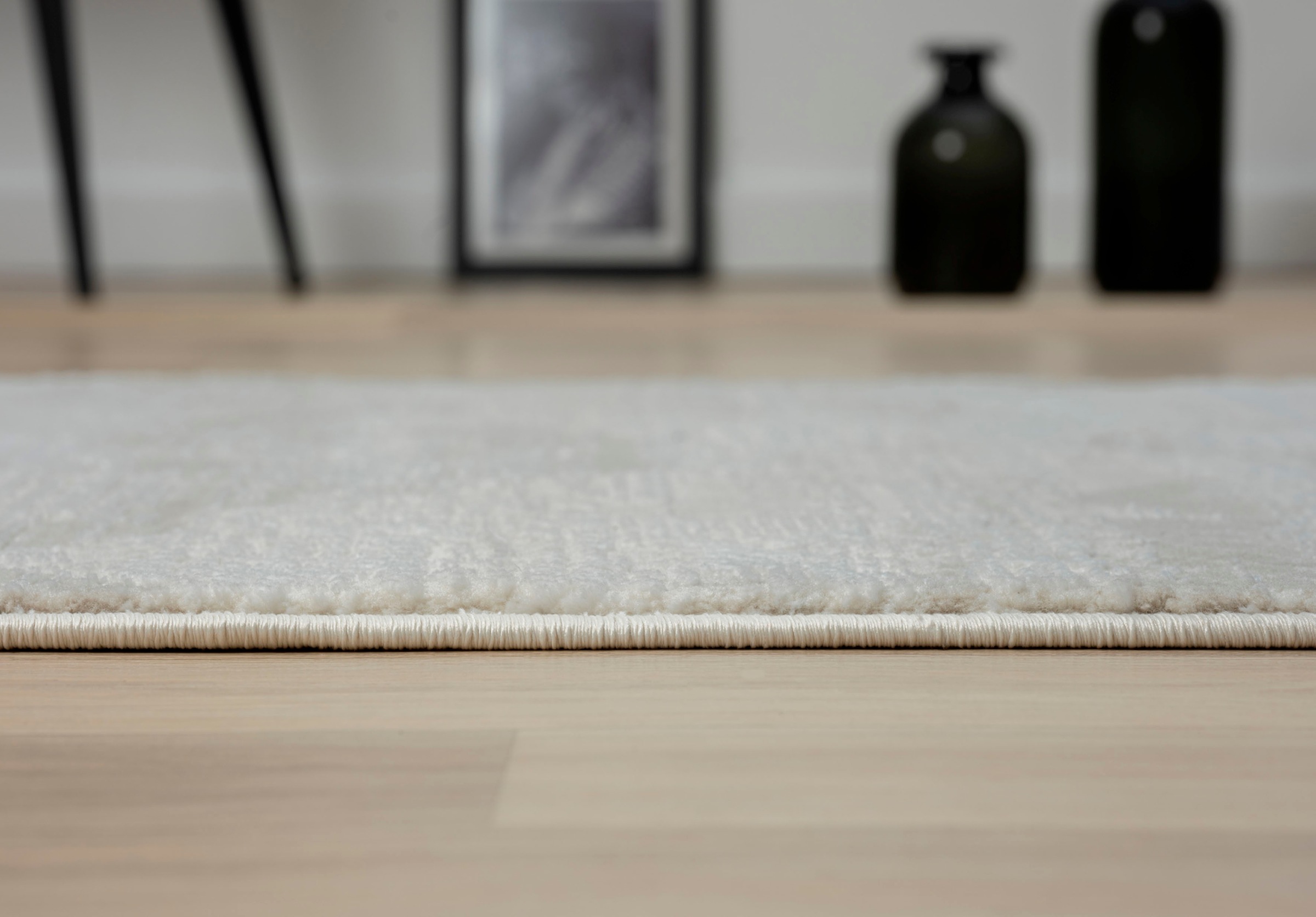 Myflair Möbel & Accessoires Teppich »My Life, LAGERRÄUMUNG!« rechteckig 10 mm Höhe Kurzflor, Retro-Style, besonders weich durch Microfaser, mit Fransen