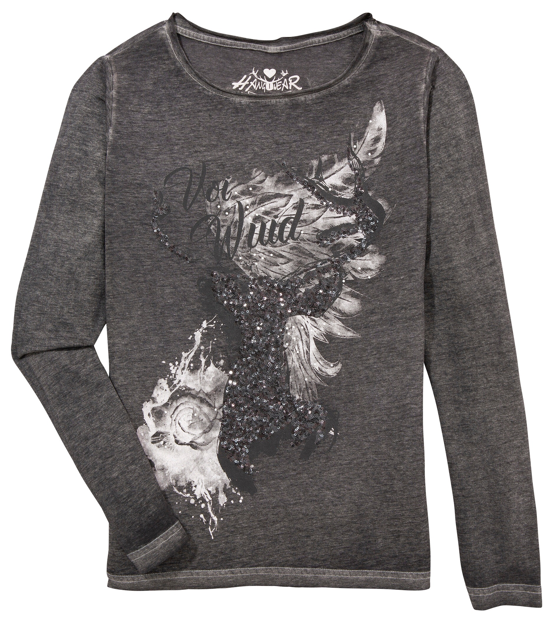 Image of Hangowear Trachtenshirt »Thordis«, Damen, mit Paillettenmotiv bei Ackermann Versand Schweiz