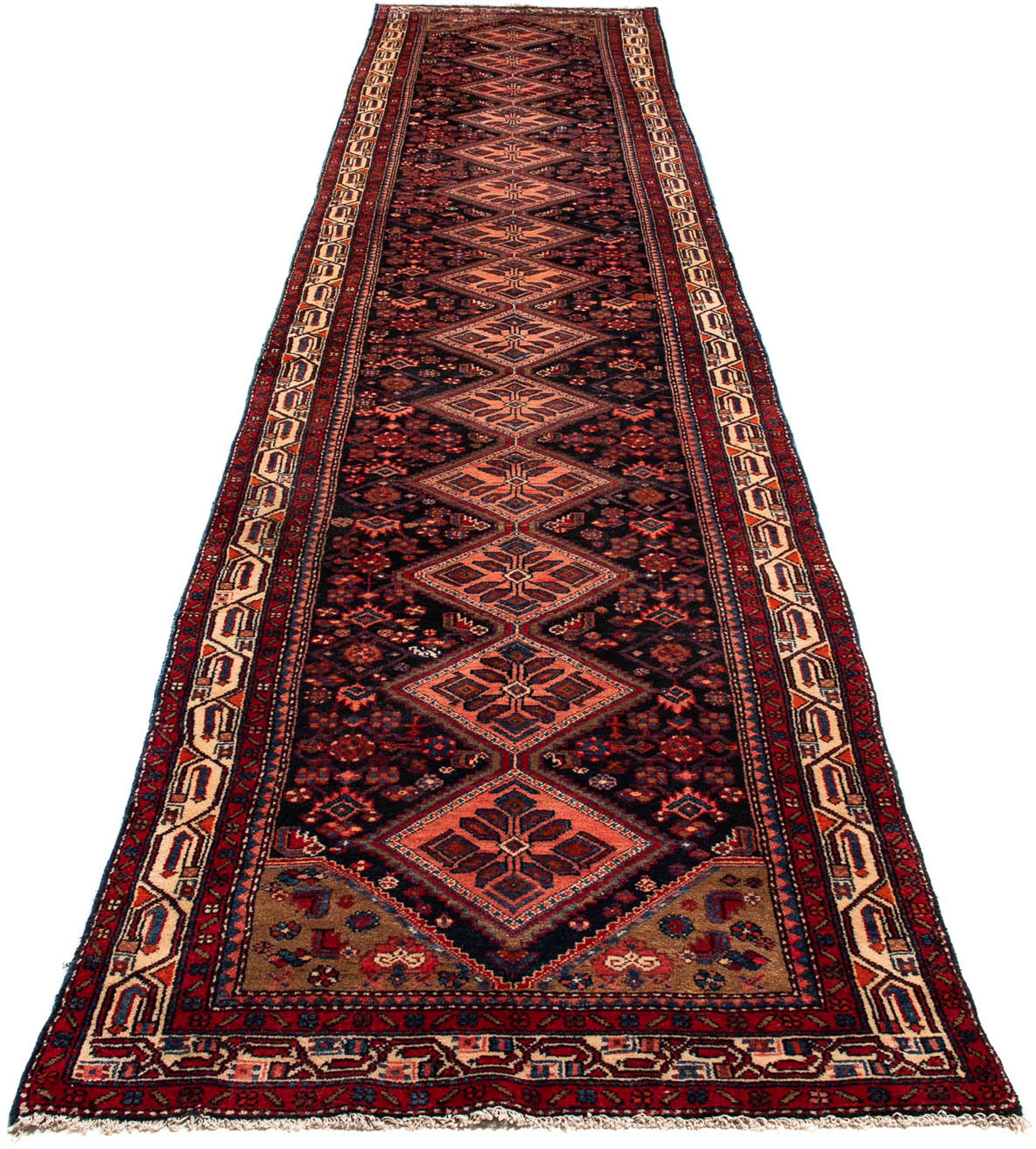 Image of morgenland Orientteppich »Perser - Nomadic - 530 x 103 cm - dunkelrot«, rechteckig, 10 mm Höhe, Wohnzimmer, Handgeknüpft, Einzelstück mit Zertifikat bei Ackermann Versand Schweiz