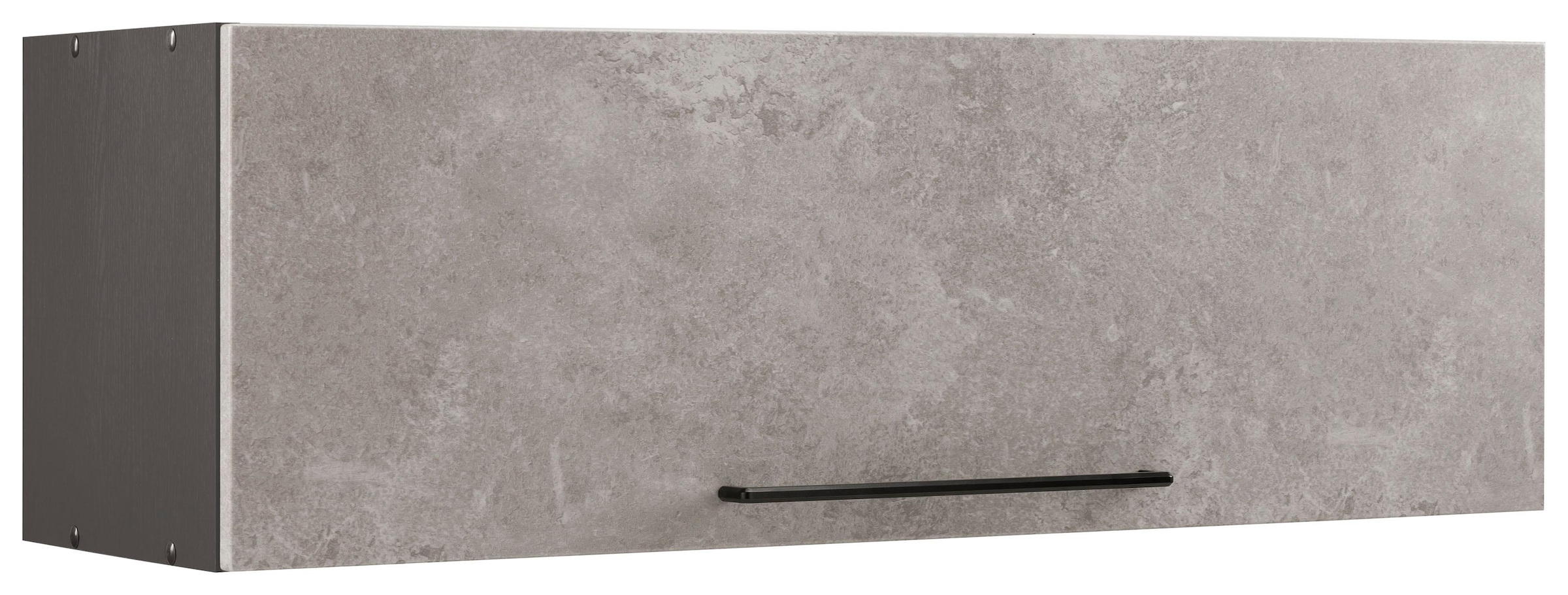 HELD MÖBEL Klapphängeschrank Klappe, MDF 1 sur Front breit, 100 cm schwarzer Trouver »Tulsa«, Metallgriff, mit