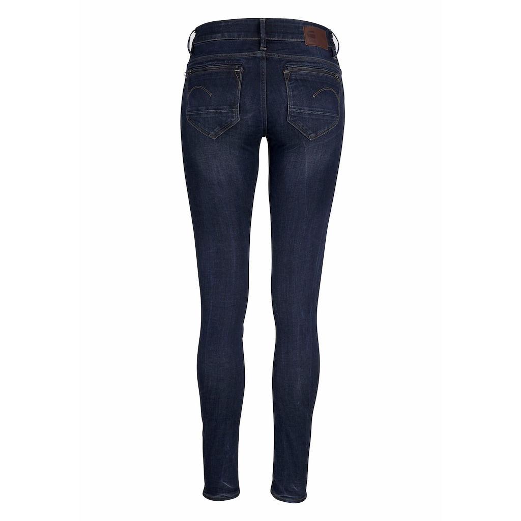 G-Star RAW Skinny-fit-Jeans »Midge Zip«, mit Reissverschluss-Taschen hinten