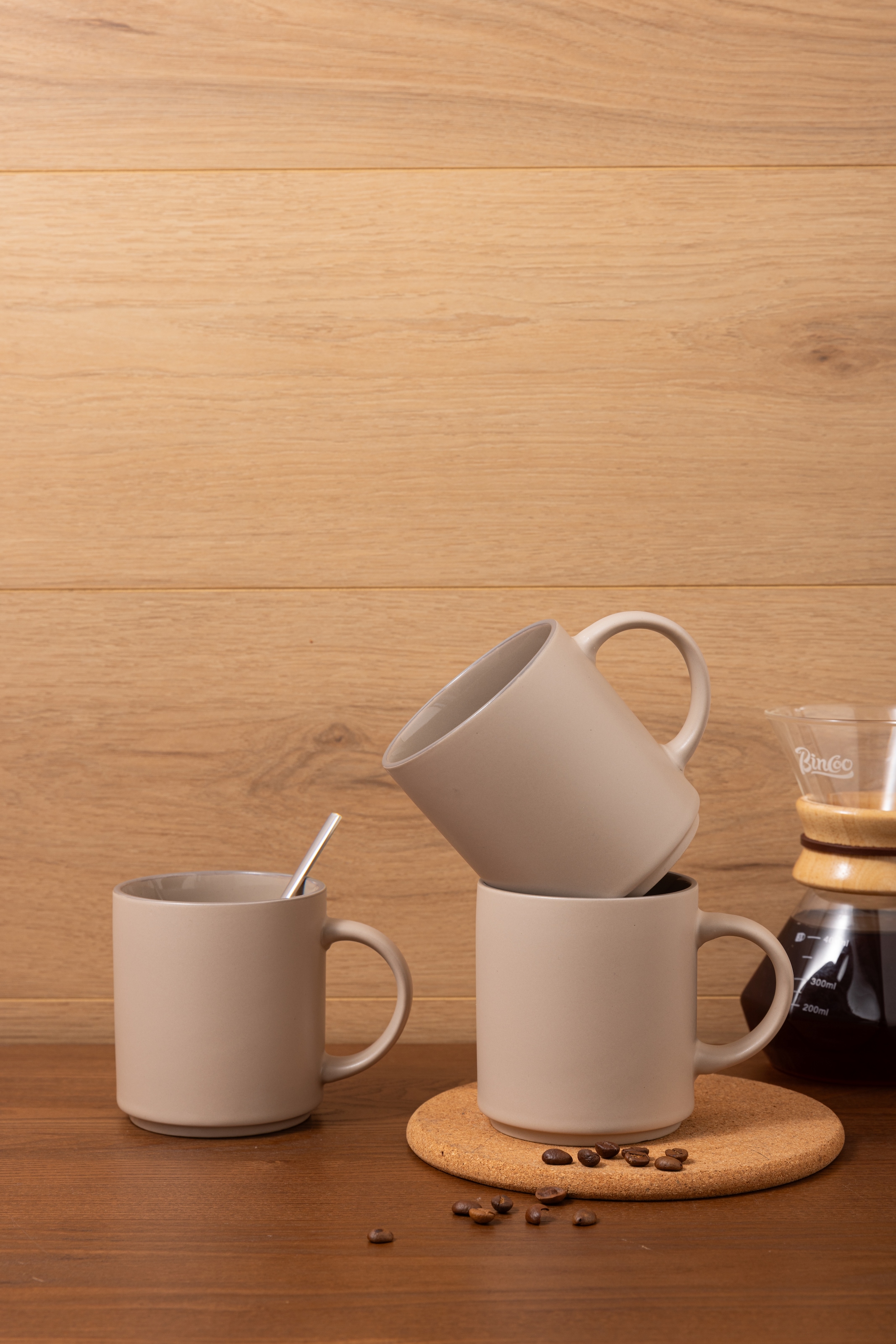 GOODproduct Becher »Kaffeebecher Ylvii, 6er Set« spülmaschinenfest und mikrowellengeeignet, 350 ml