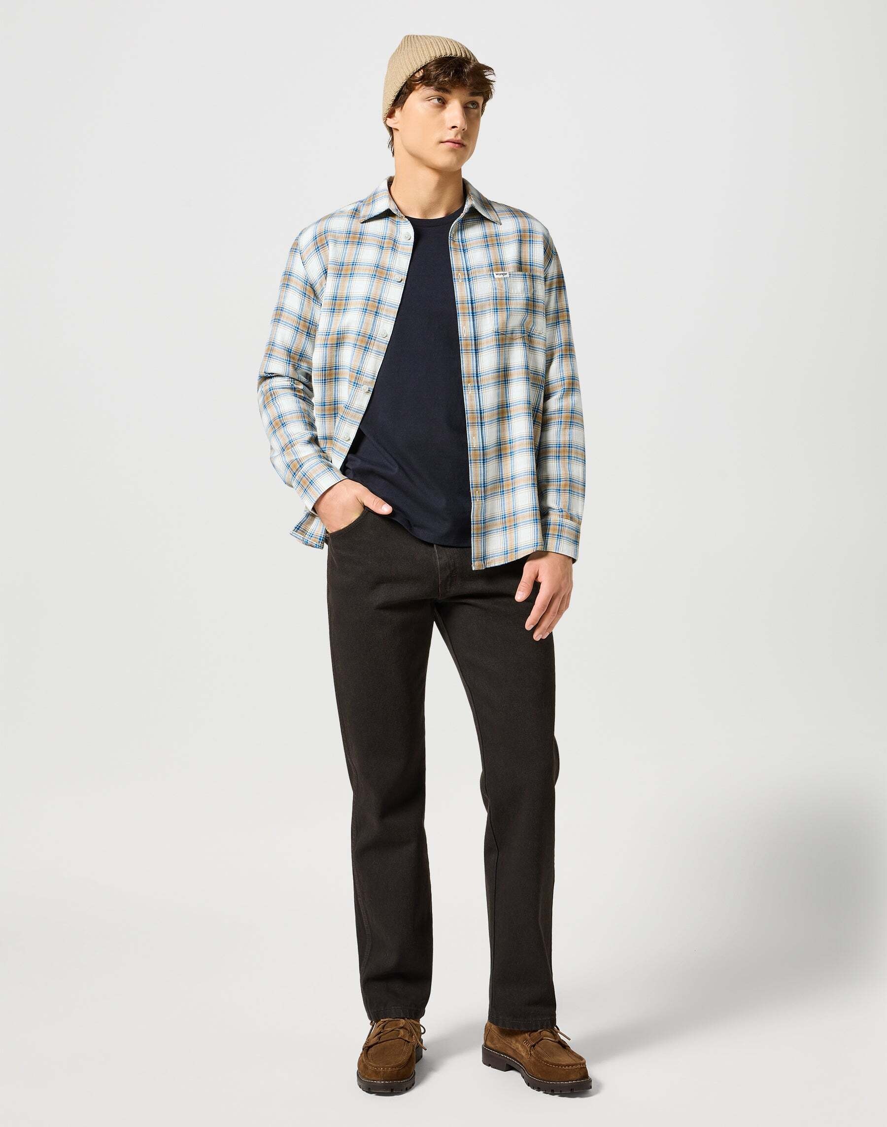 Wrangler Langarmhemd »Wrangler Langarmhemd One Pocket Indigo Shirt«