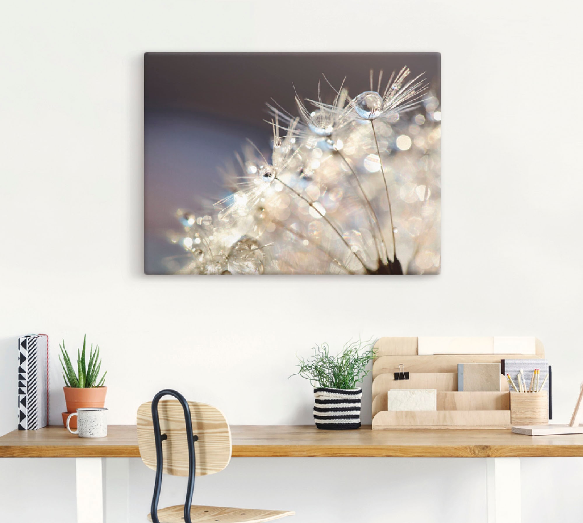 Artland Leinwandbild »Pusteblume Fantasie« Blumen 1 Stk. tlg. auf Holzrahmen gespannt