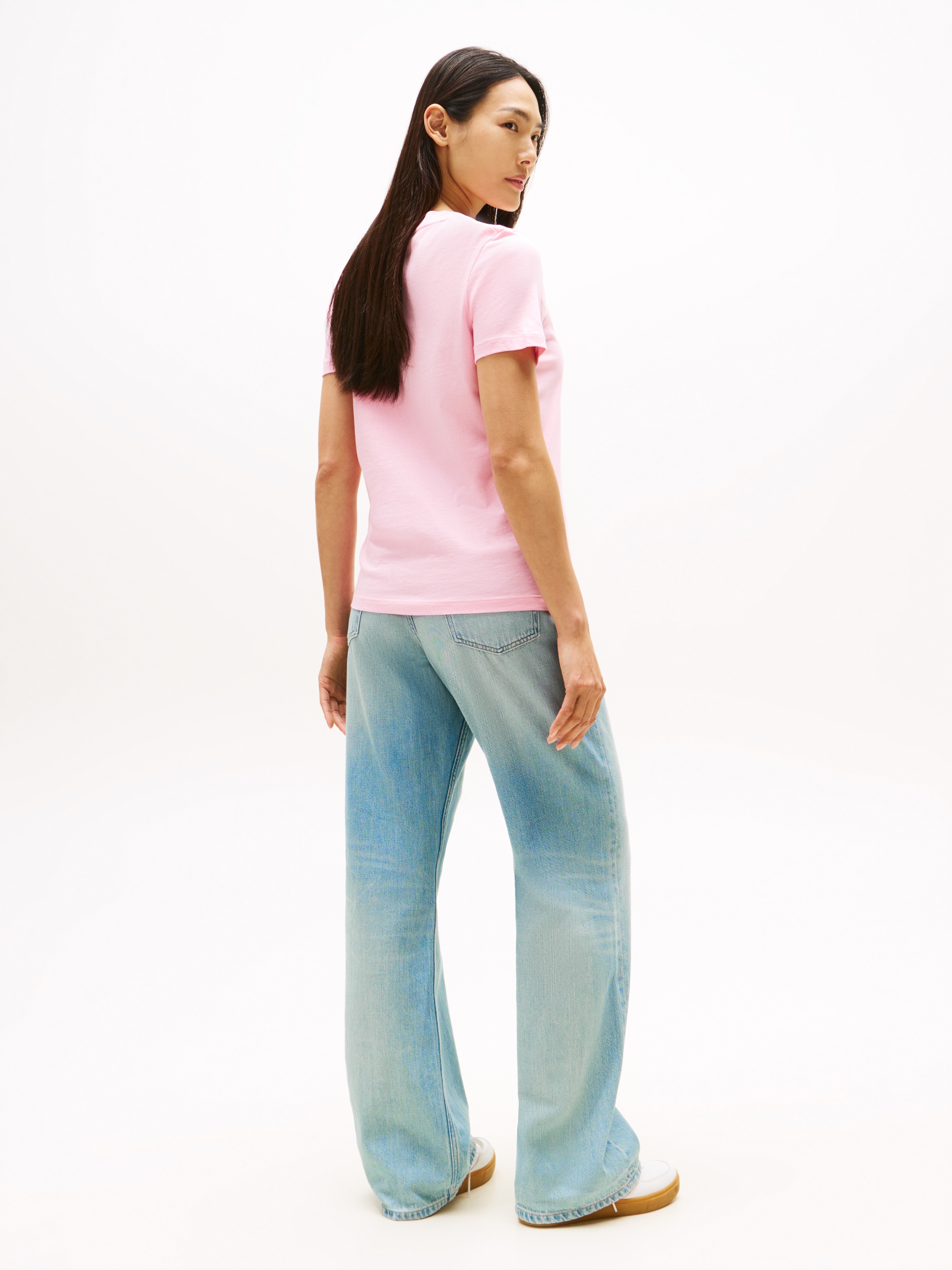 Tommy Hilfiger Kurzarmshirt »REG CORP LOGO C-NK SS« Baumwolle