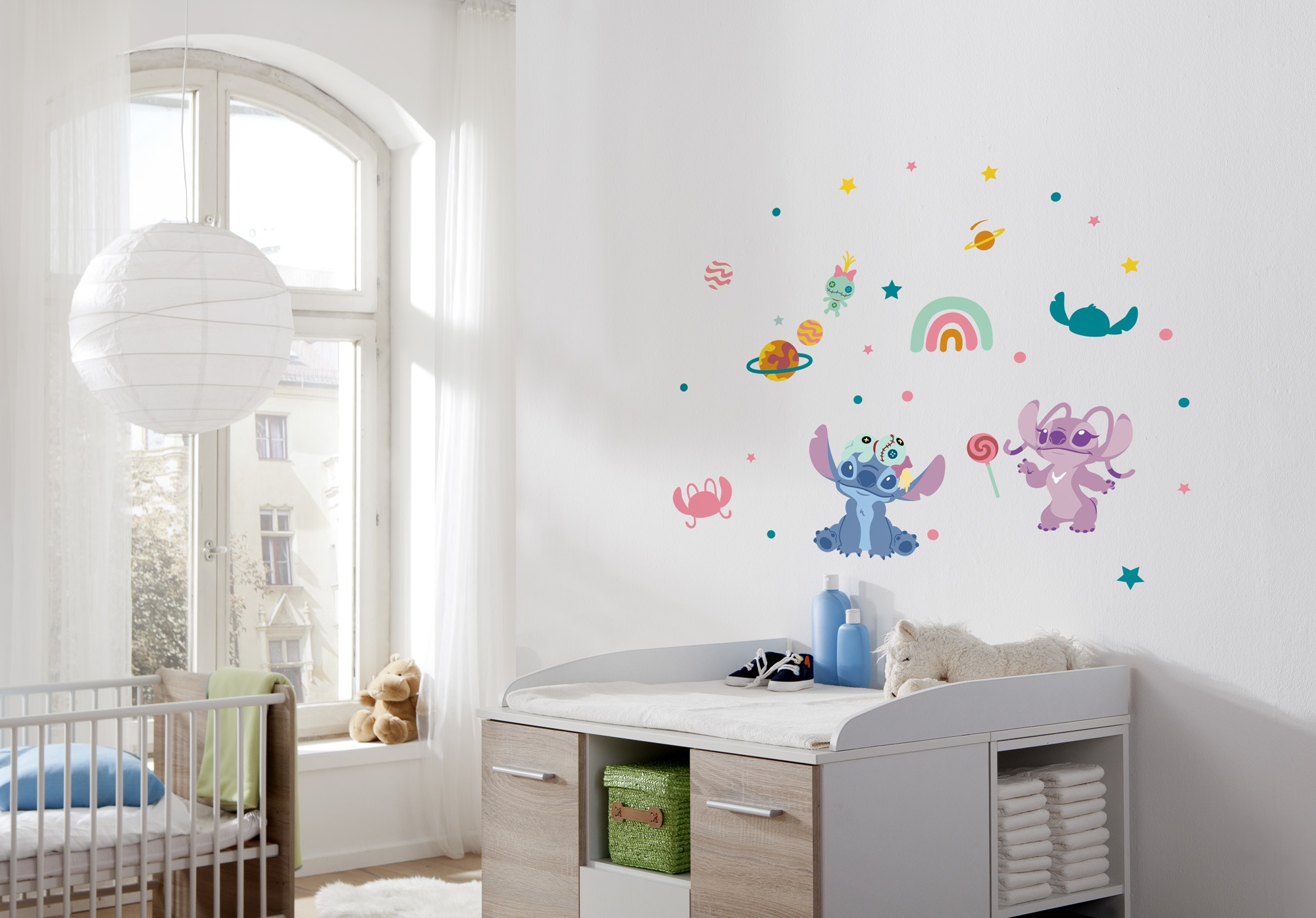 Image of Komar Wandtattoo "Stitch World - Grösse 50 x 70 cm" selbstklebend, Wandsticker, Kinderzimmer