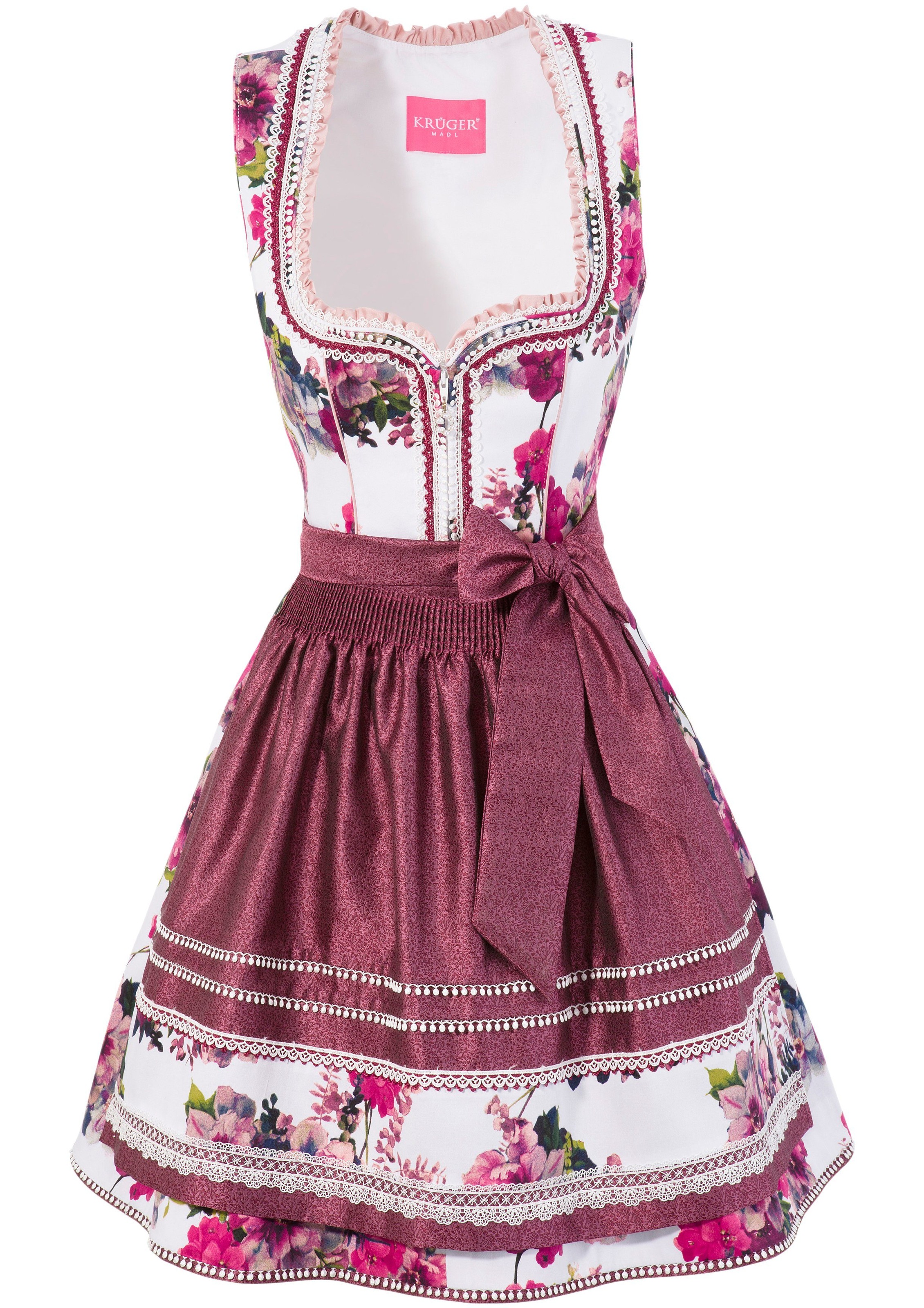 Dirndl kurz mit Blumenmuster