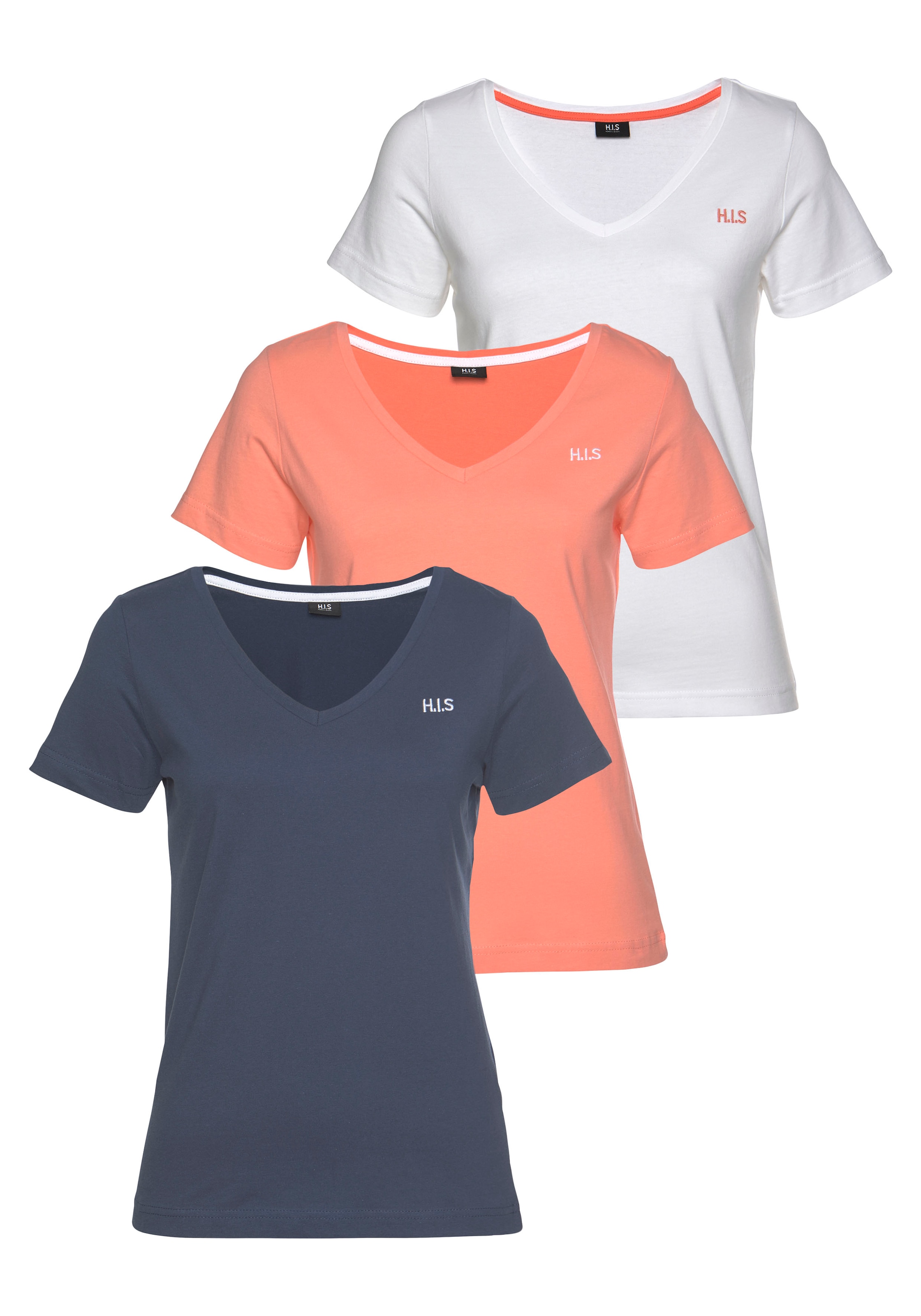 T-Shirt »Essential-Basics«, (Spar-Set, 3er-Pack)