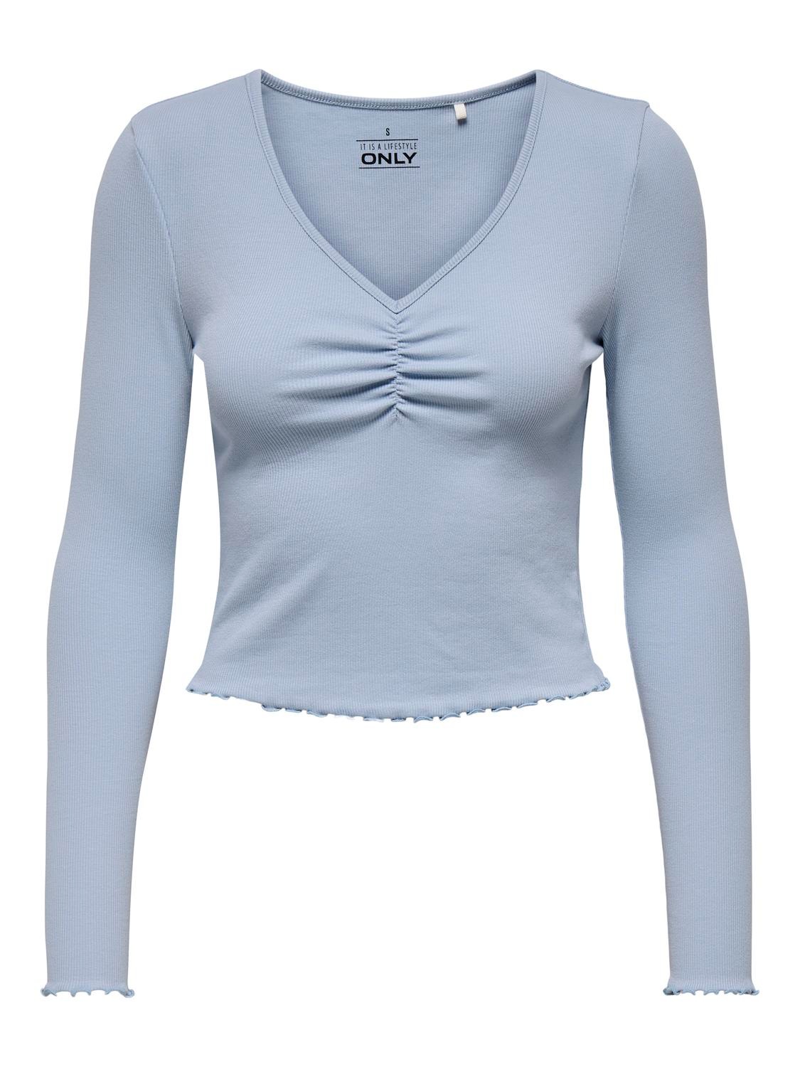 ONLY Langarmshirt »ONLBETTY L/S V-NECK TOP CC JRS«