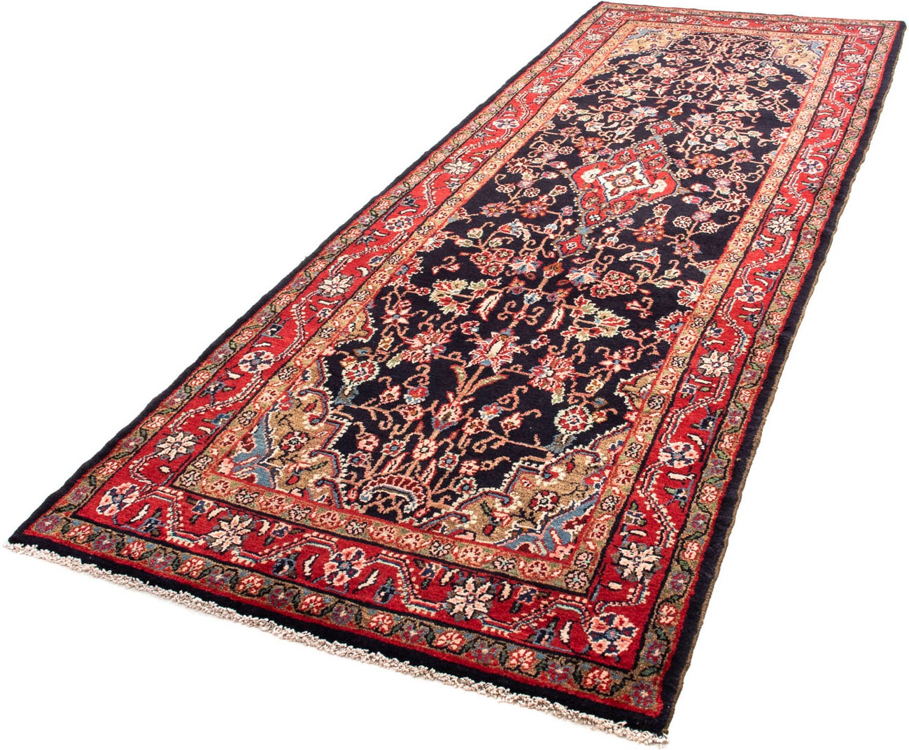 Image of morgenland Orientteppich »Perser - Nomadic - 298 x 108 cm - dunkelblau«, rechteckig, 10 mm Höhe, Wohnzimmer, Handgeknüpft, Einzelstück mit Zertifikat bei Ackermann Versand Schweiz