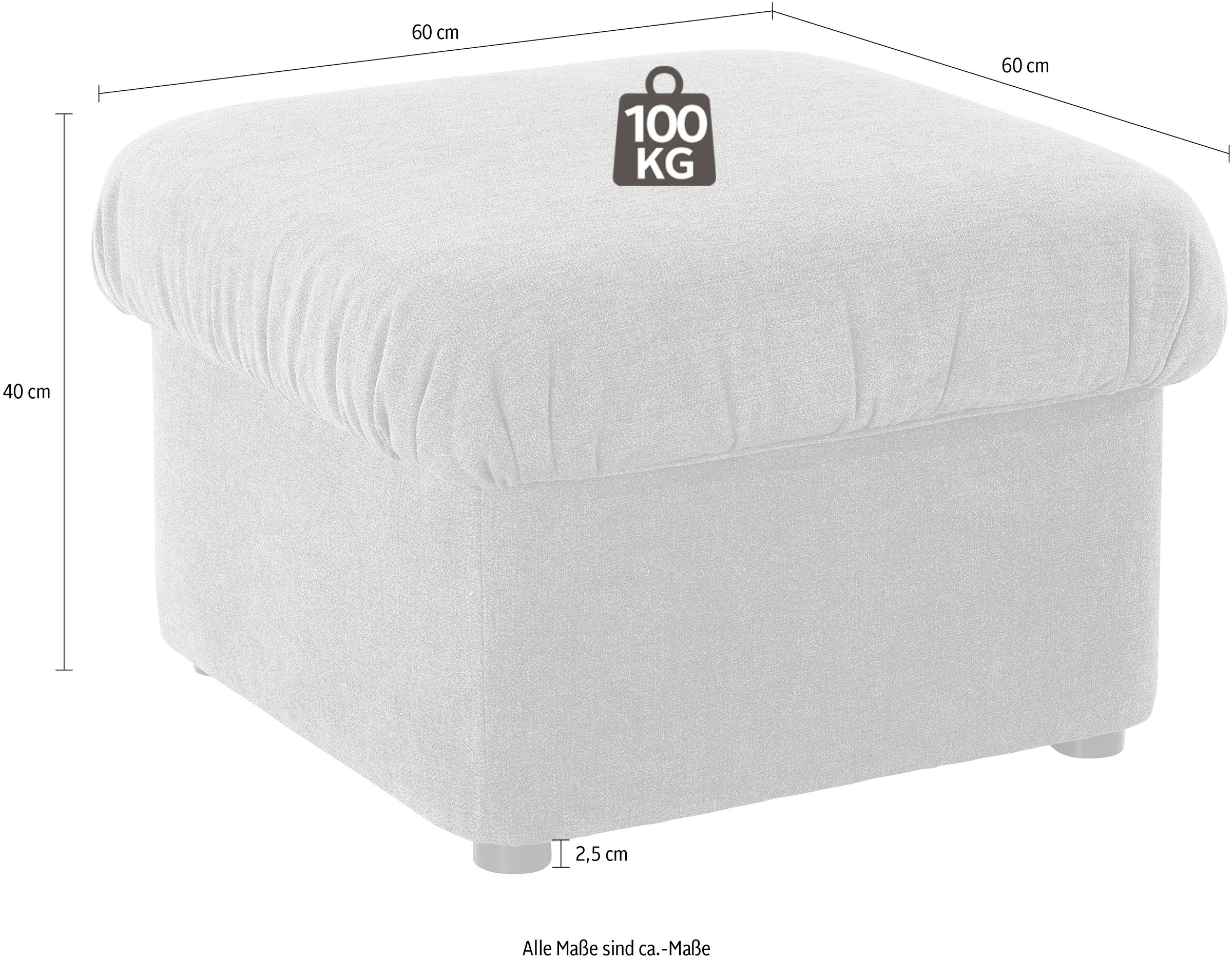 DOMO collection Hocker »Pegnitz B/T 60/60cm«