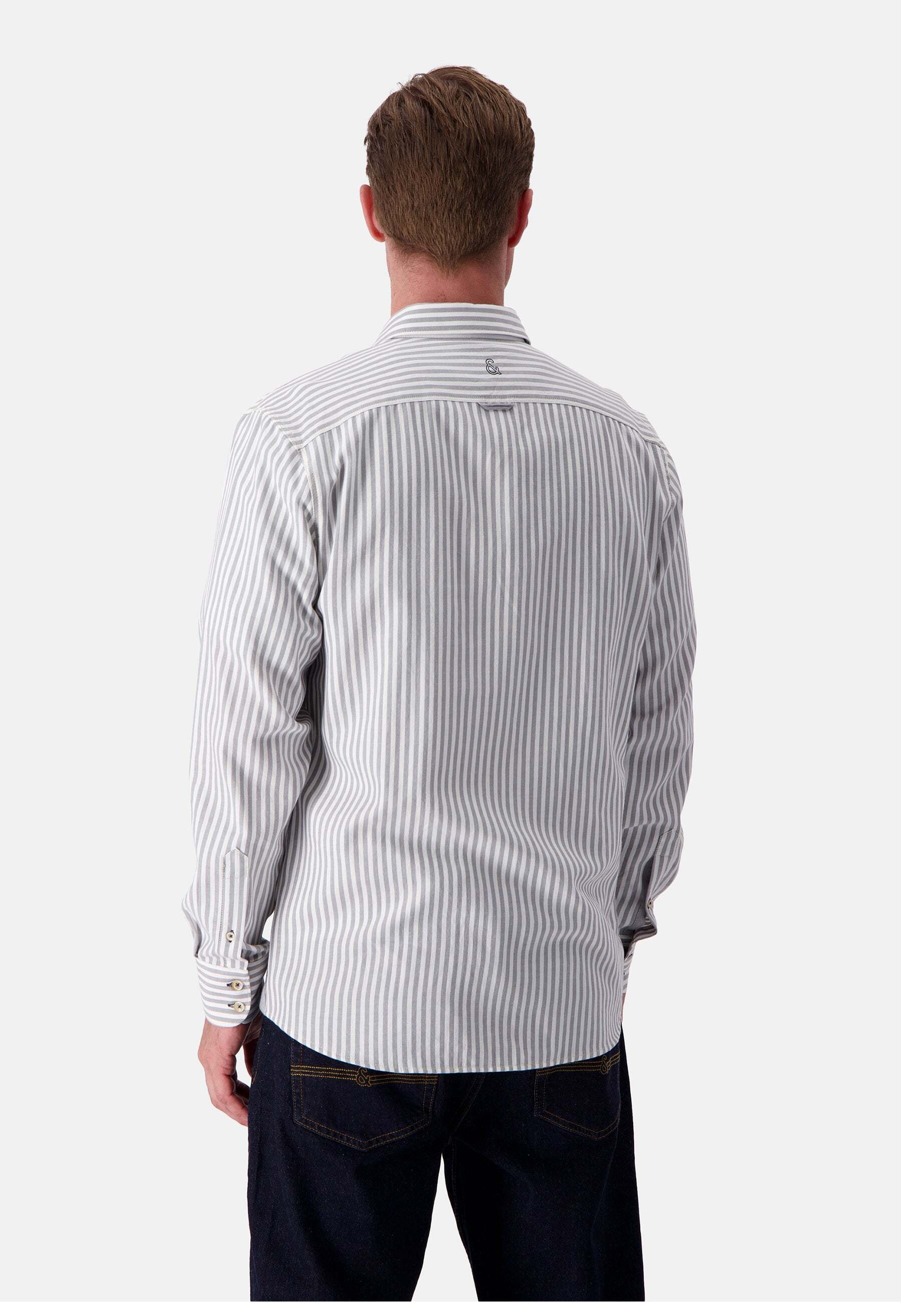 colours & sons Langarmhemd »colours & sons Langarmhemd Shirt Brushed Twill Stripes«