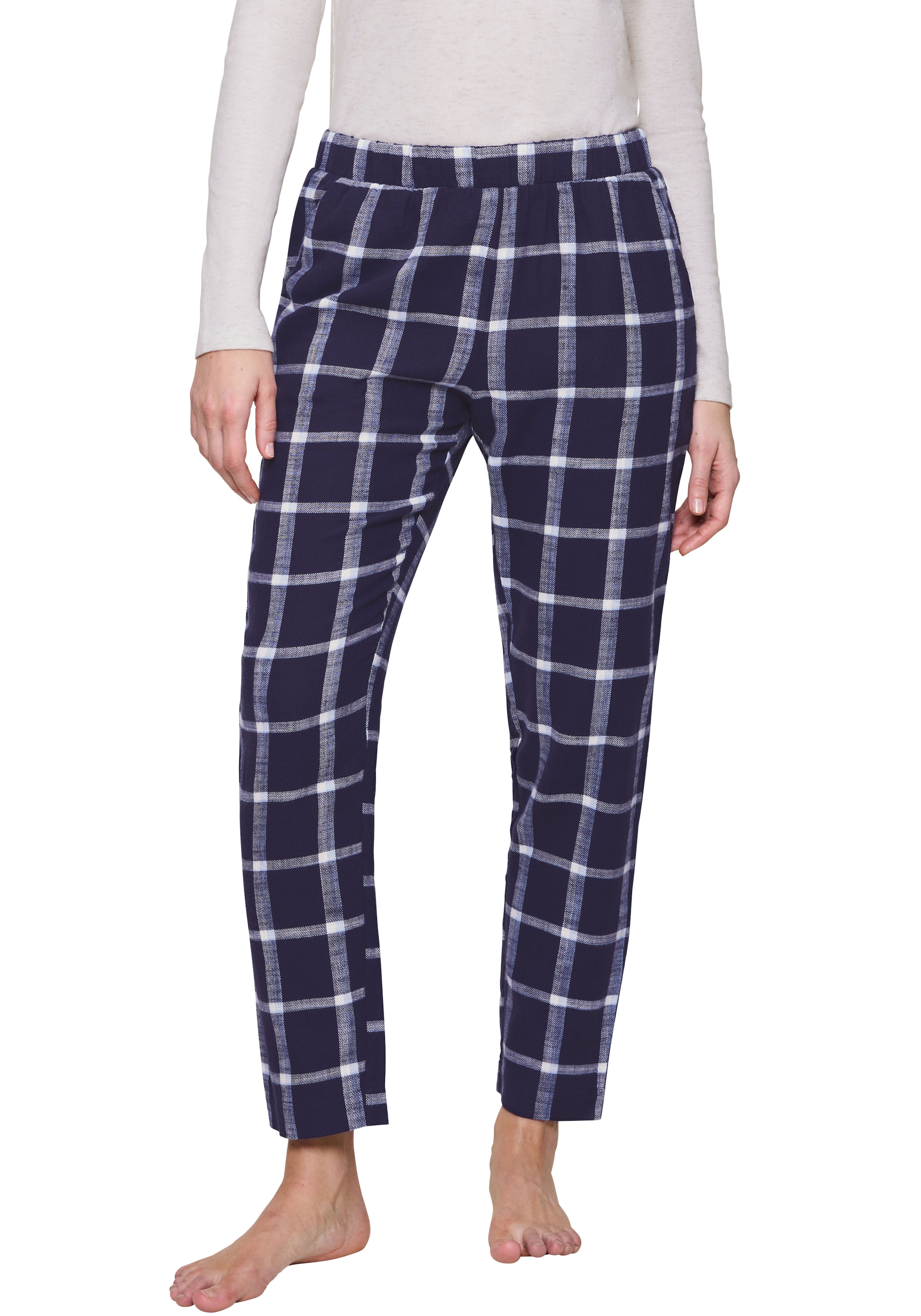 Image of Triumph Loungehose "Mix & Match Tapered Trouser Flannel 02 X" angenehm weich, Karo-Muster